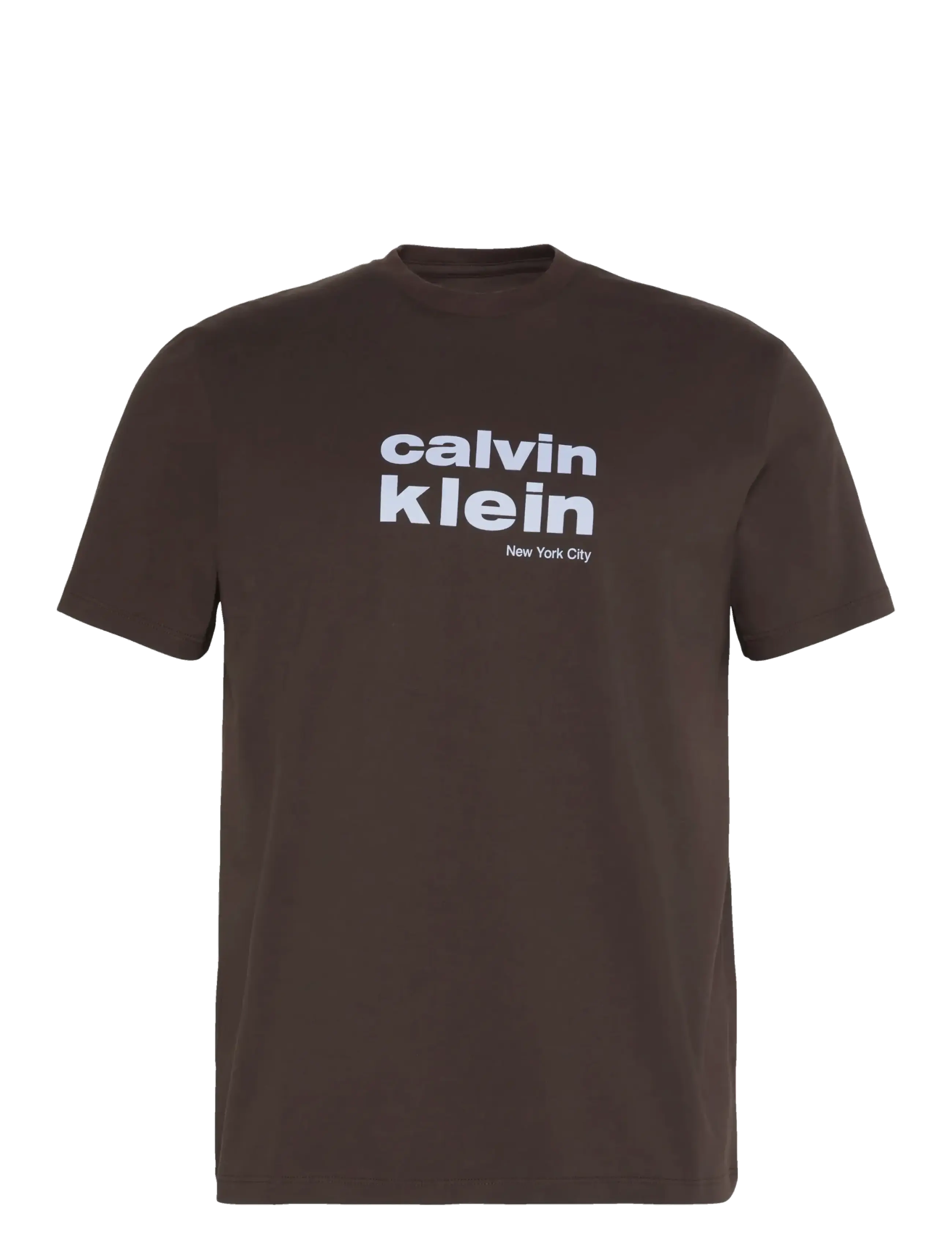 SS 30S WHSL CKJ JERSEY GRAPHIC T - RICH BROWN