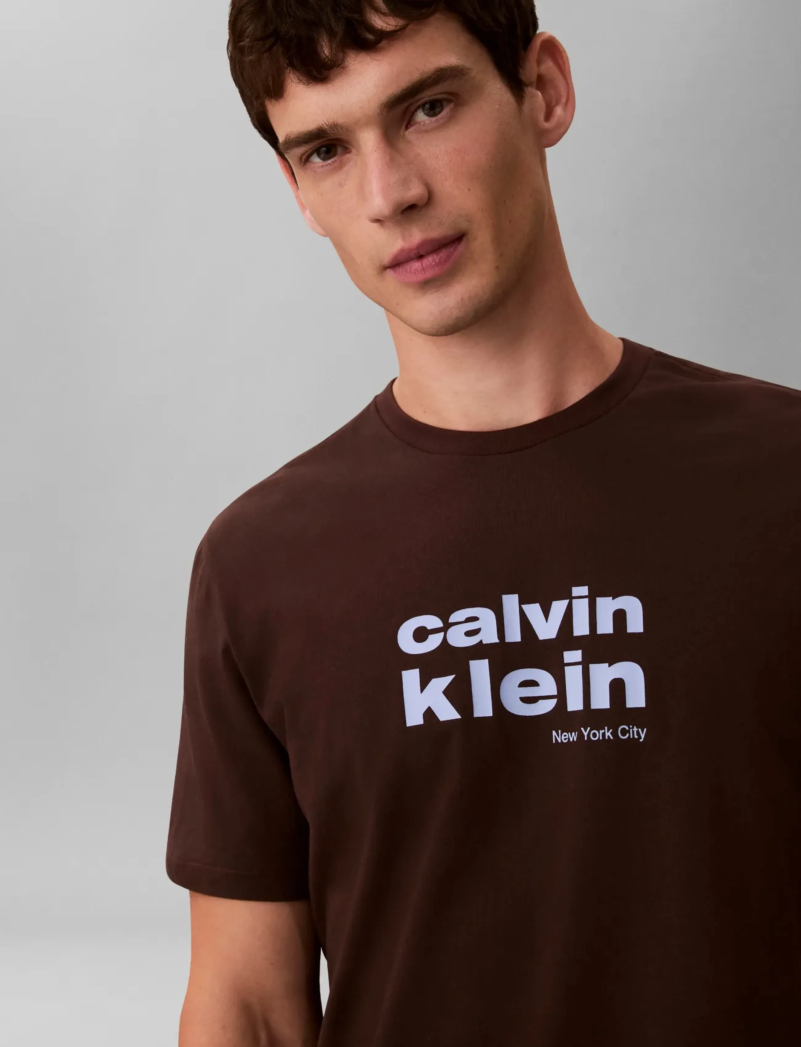 Calvin Klein - SS 30S WHSL CKJ JERSEY GRAPHIC T - korte mouwen - rich brown - 5