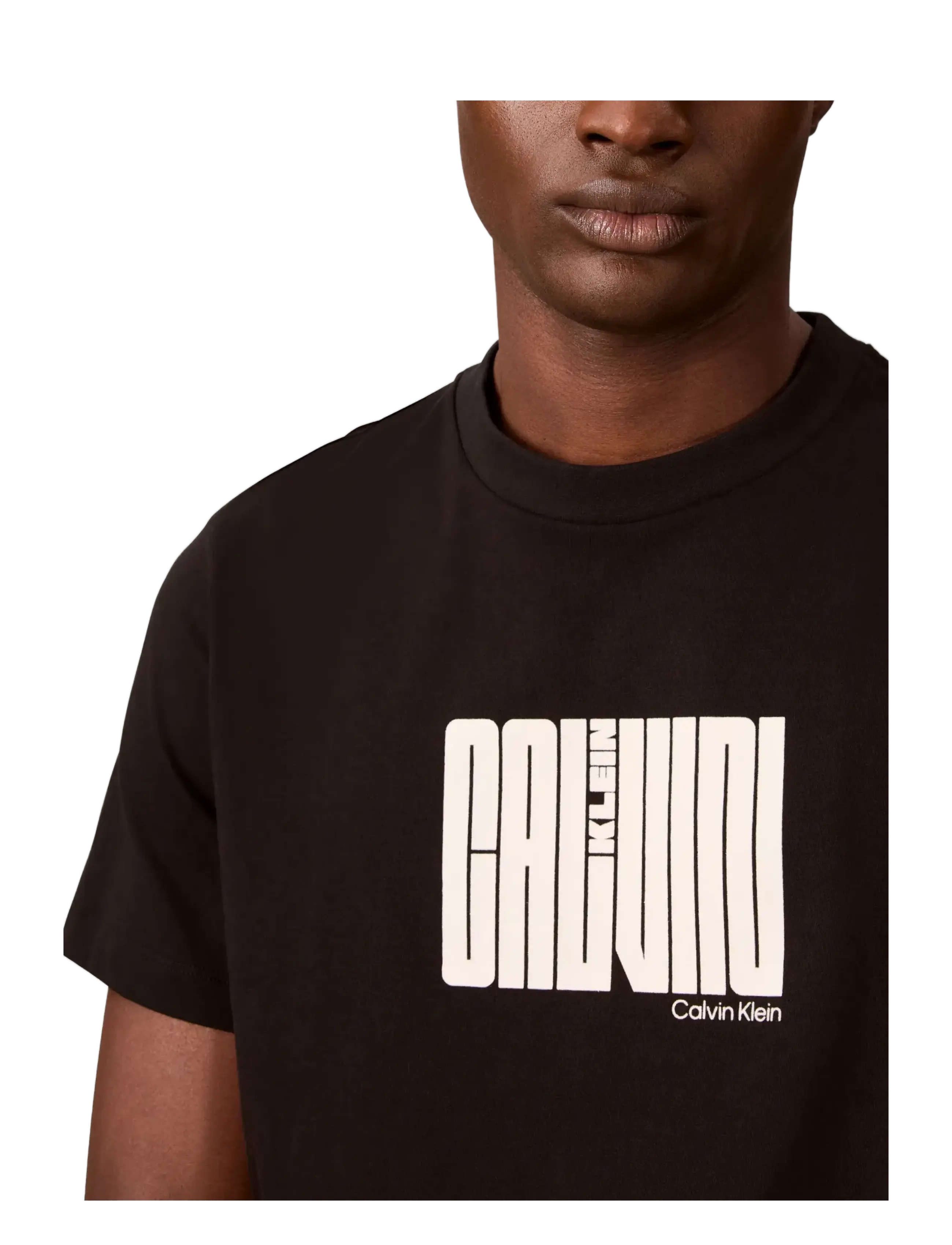 Calvin Klein - SS 20S WHSL SP CALVIN MAZE GRAPH - kortærmede t-shirts - black - 2