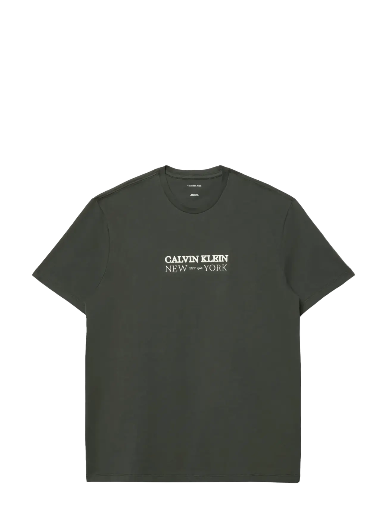 Calvin Klein SS 20S WHSL SP CKLEIN NY GRAPHIC - T-shirts - PIRATE BLACK / khaki/green