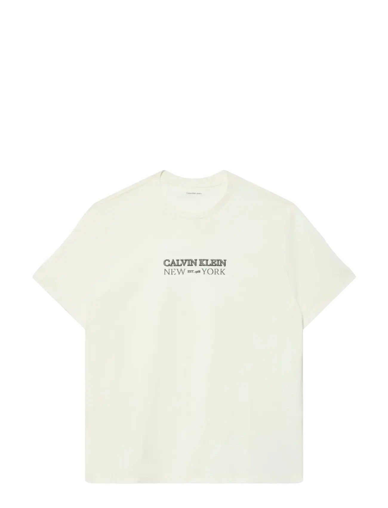 Calvin Klein SS 20S WHSL SP CKLEIN NY GRAPHIC - T-shirts - WHITE GREIGE / white