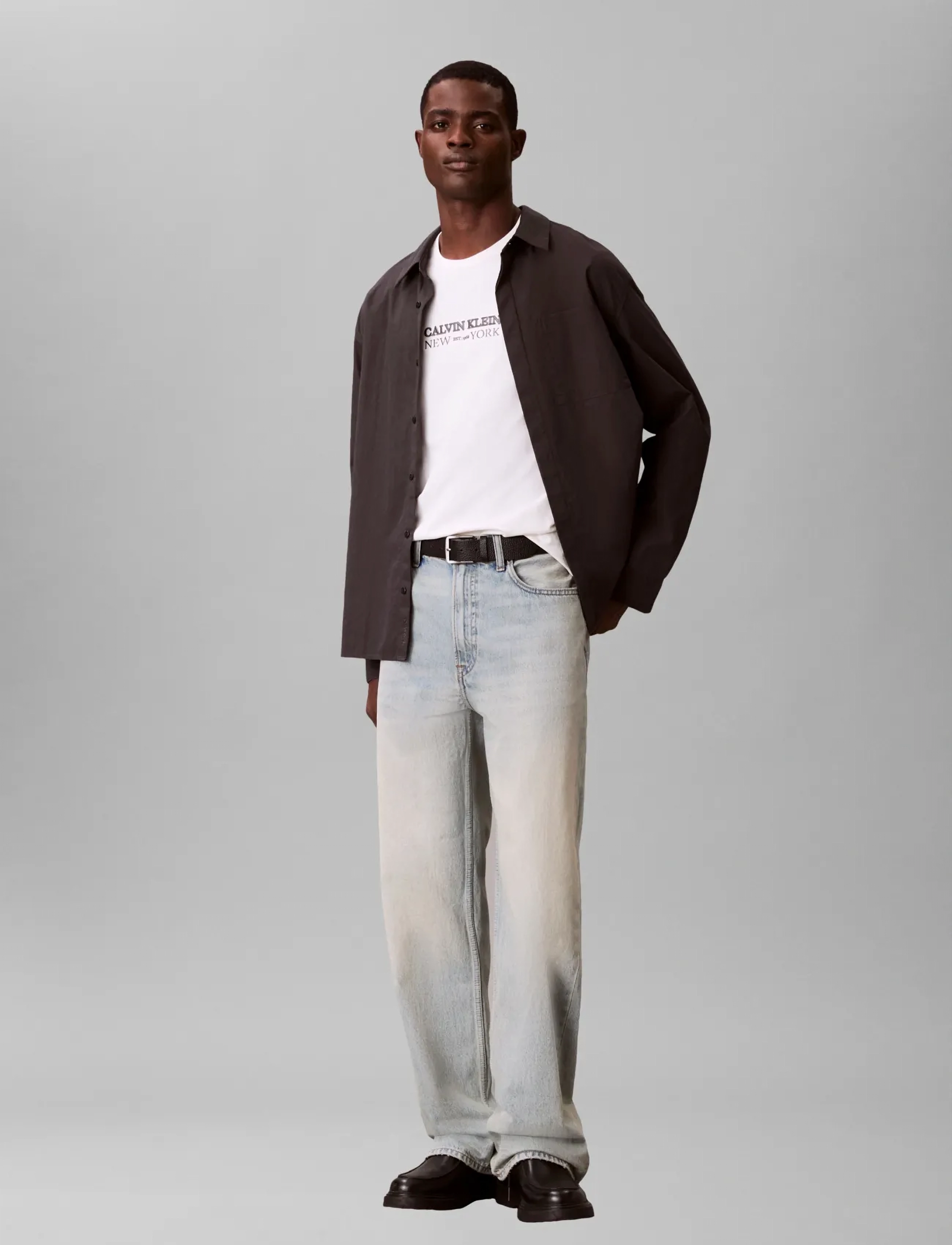 Calvin Klein Ss 20S Whsl Sp Cklein Ny Graphic, XXL, T-shirts, Weiß - Short-sleeved, Männerswear