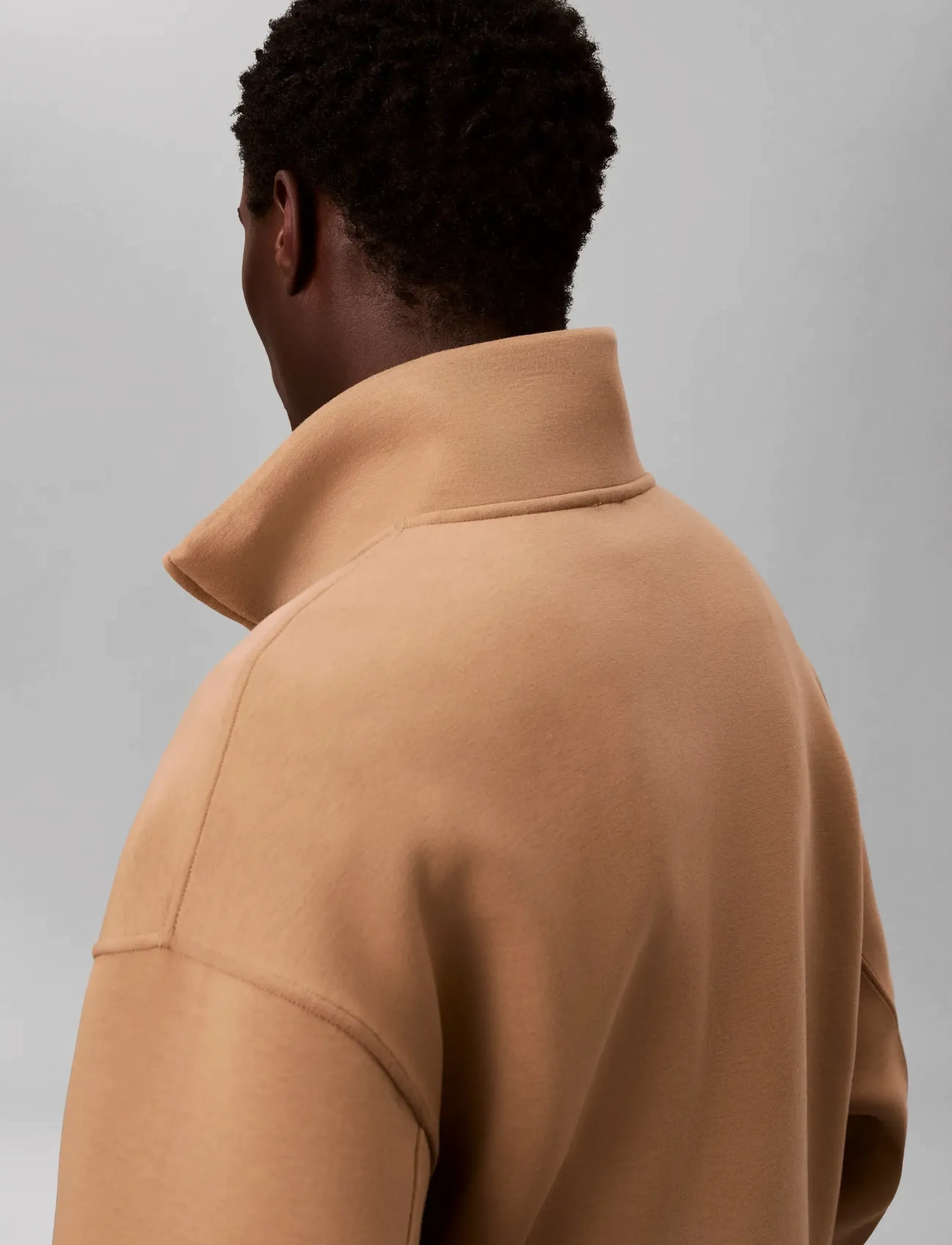 Calvin Klein - LS SPACER MOCK NECK QTR ZIP - osta olukorra järgi - tigers eye - 4