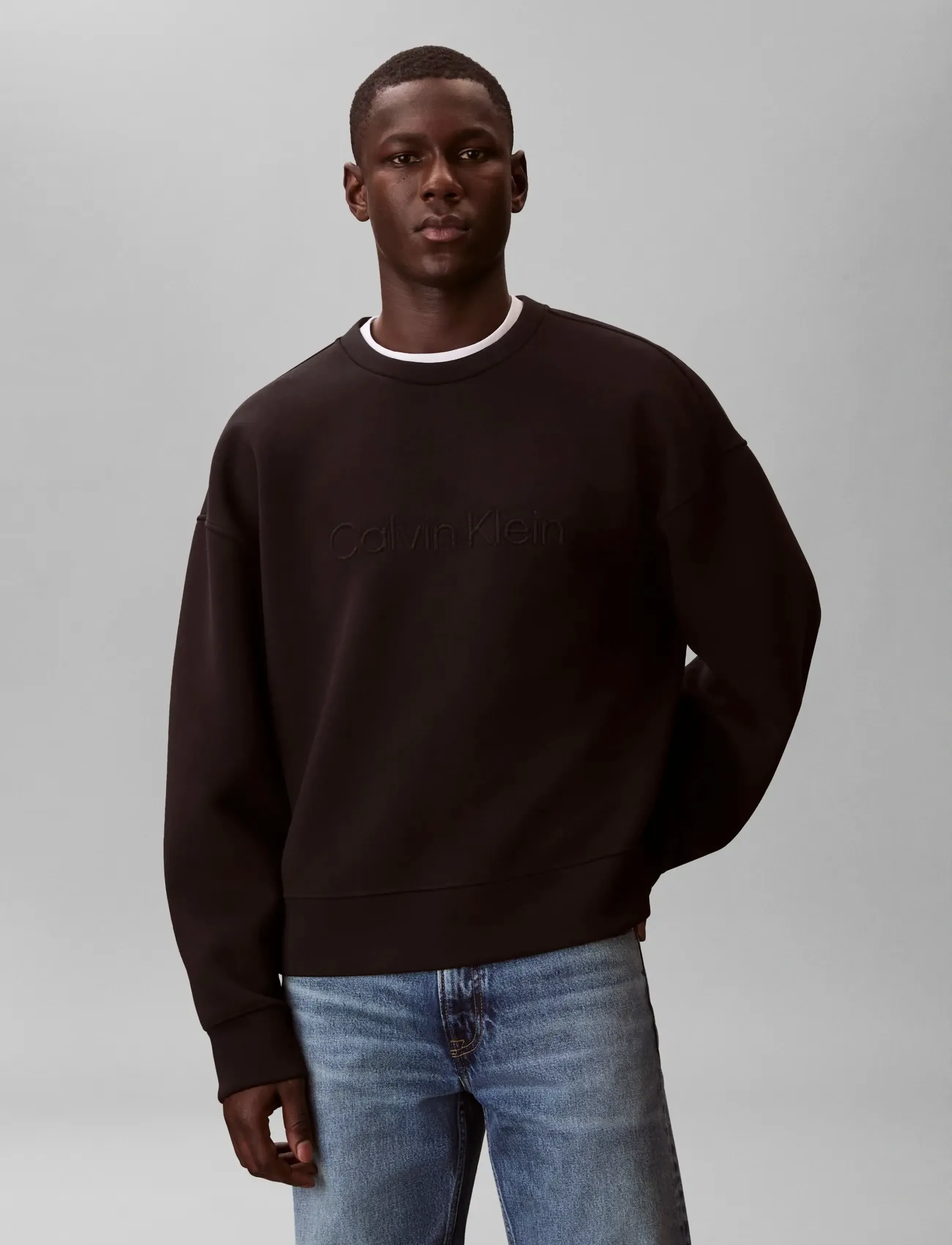 Calvin Klein - SPACER CREWNECK SWEATSHIRT - osta olukorra järgi - black - 3
