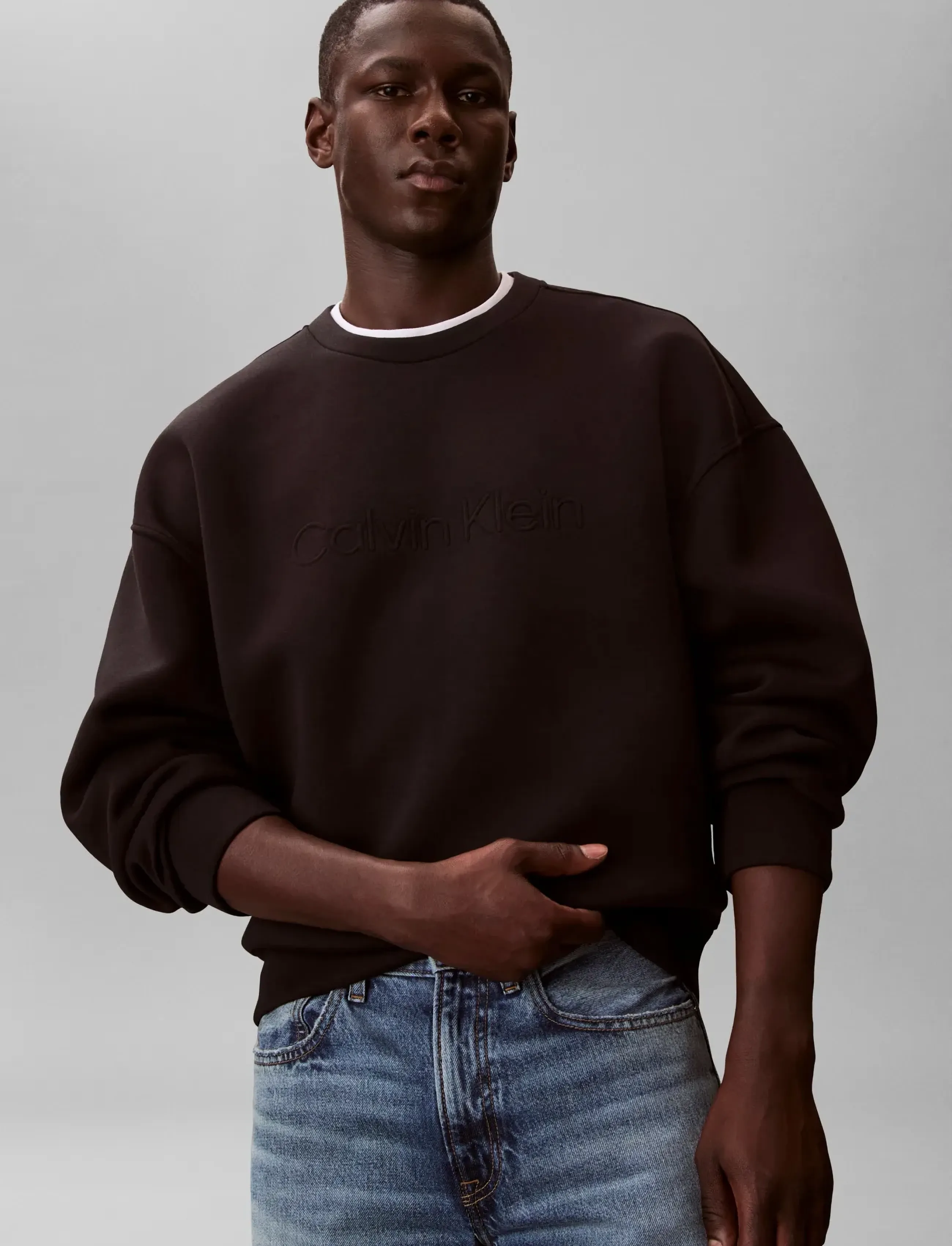 Calvin Klein - SPACER CREWNECK SWEATSHIRT - osta olukorra järgi - black - 4