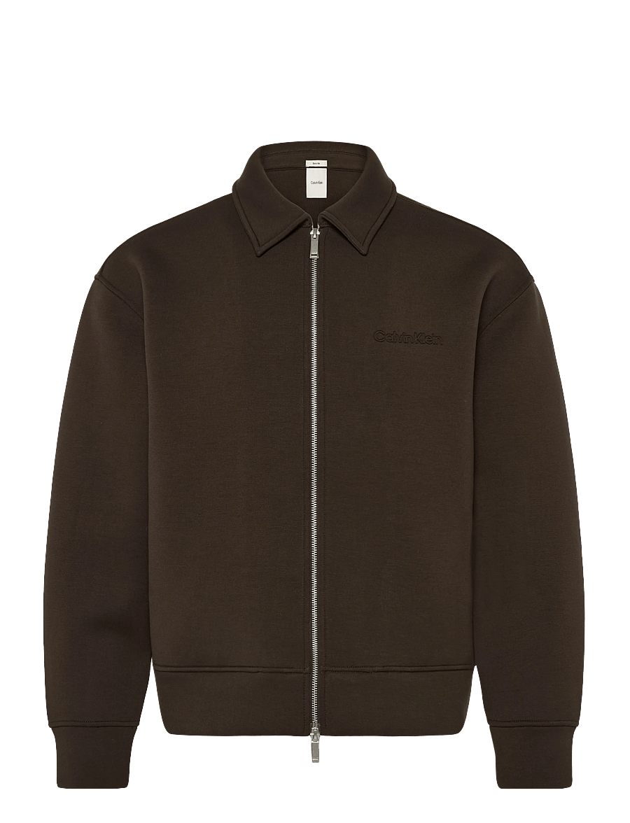 Calvin Klein - LS COOLING SPACER FZ SHIRT JACKE - forårsjakker - dark coffee - 1