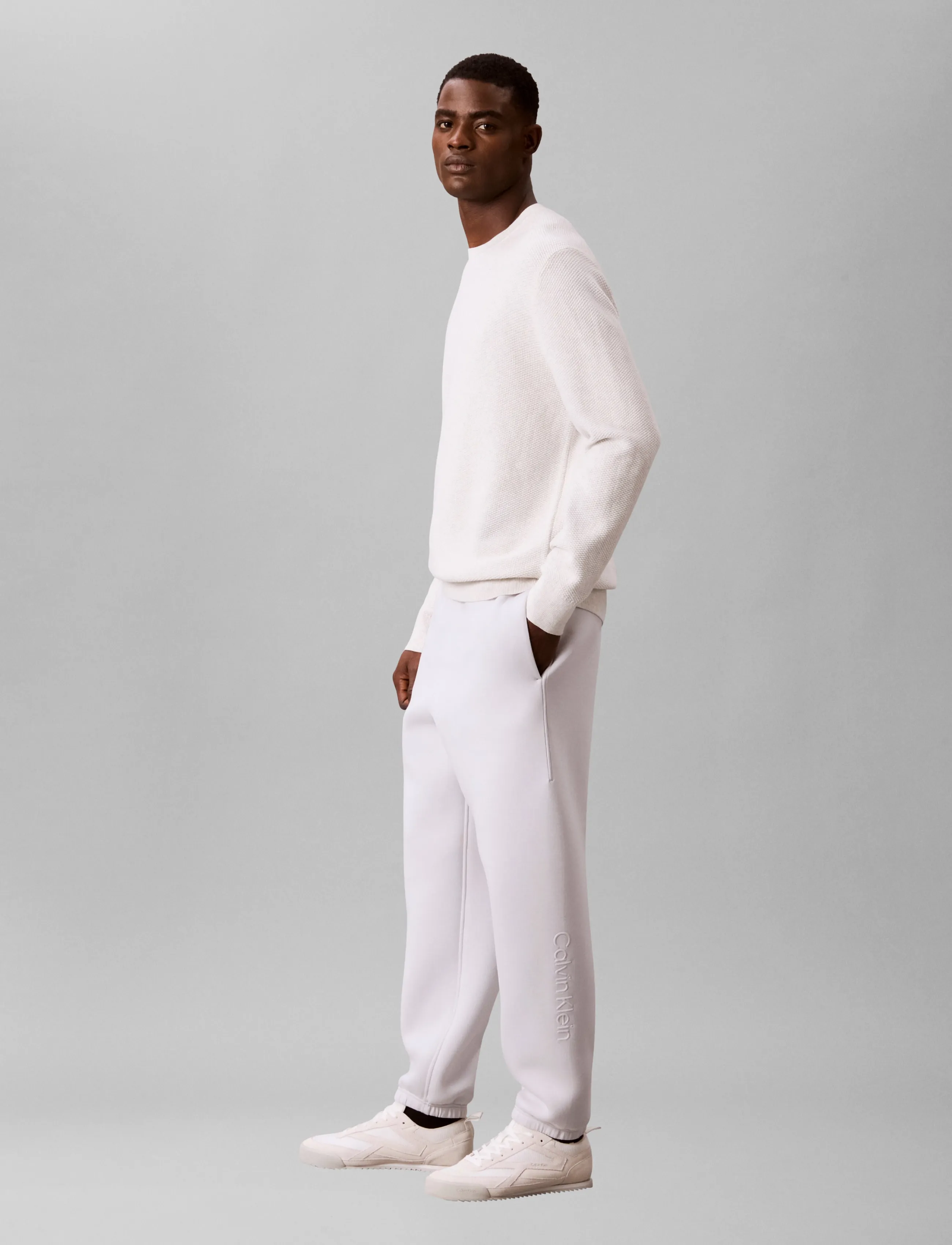 Calvin Klein COOLING SPACER EMBOSSED LOGO JOG - Tøj - MARBLE GRAY / grey