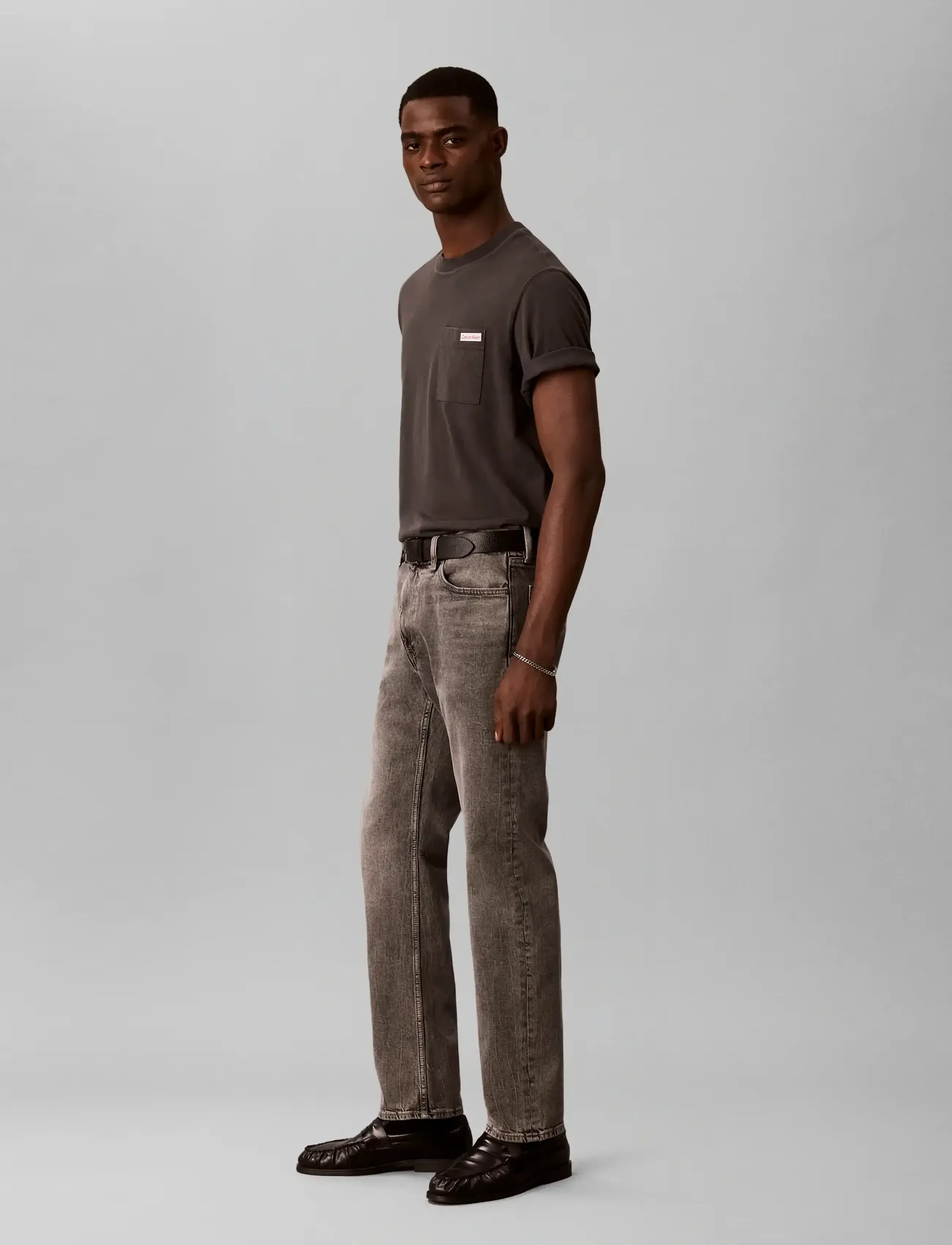 Calvin Klein SLIM STRAIGHT SMOOTH GRANITE JEA - Streetstyle - SMOOTH GRANITE / grey