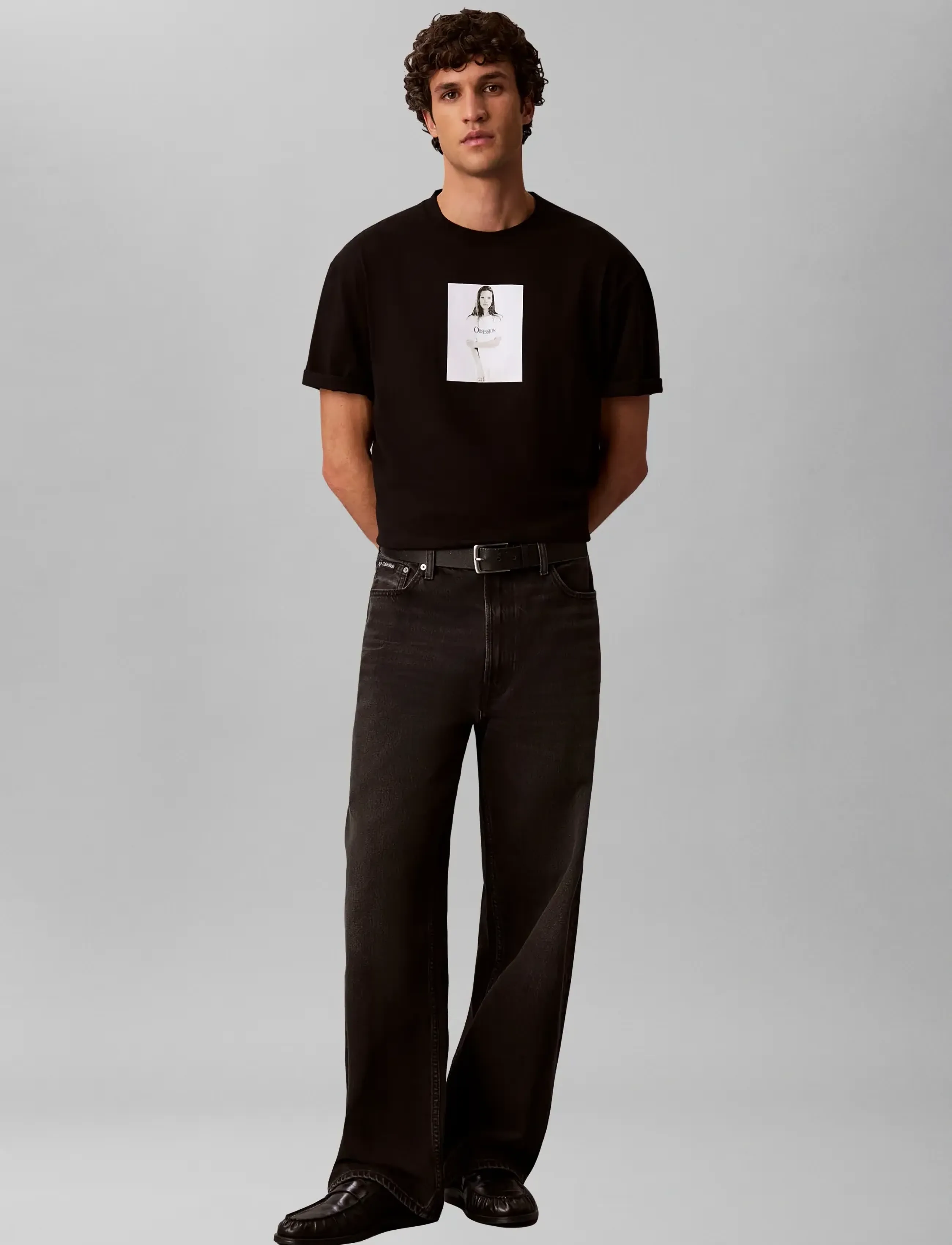 Calvin Klein Obsession Relaxed Tee, S, Black, T-Shirts > Kortærmede, Herre