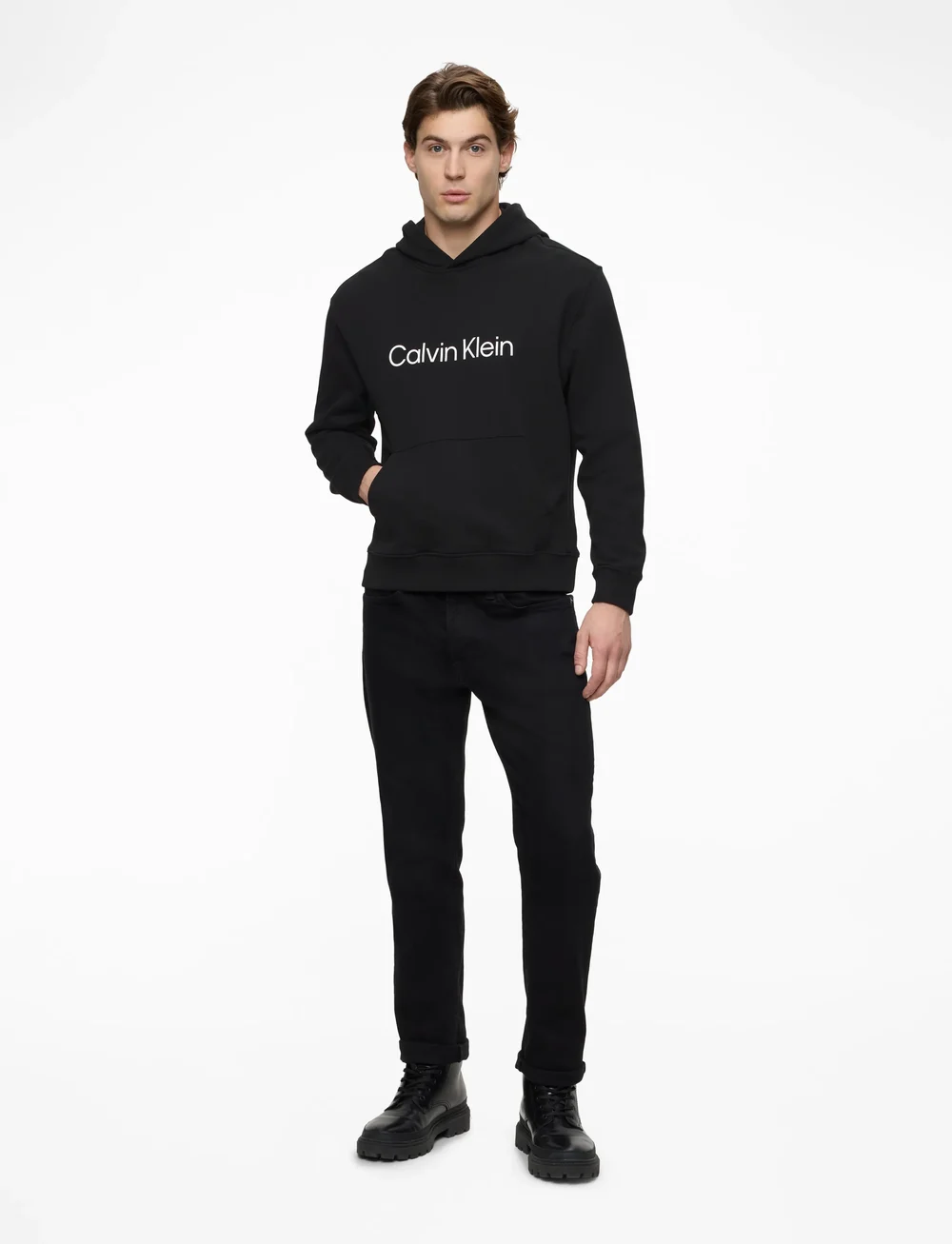 Calvin Klein - LS EU STANDARD LOGO 350TERRY PO - hoodies - black - 2