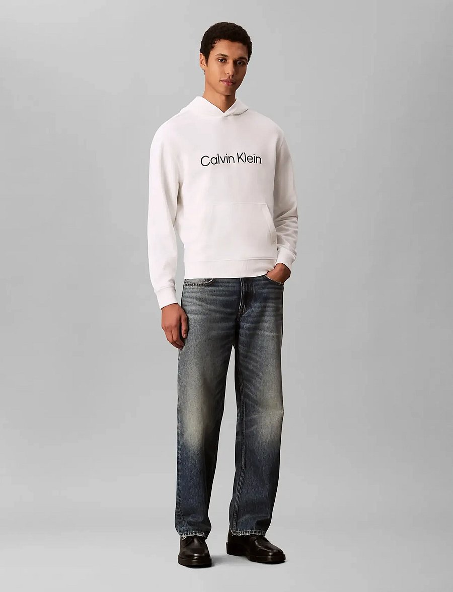 Calvin Klein - LS EU STANDARD LOGO 350TERRY PO - kapuzenpullover - bright white - 3