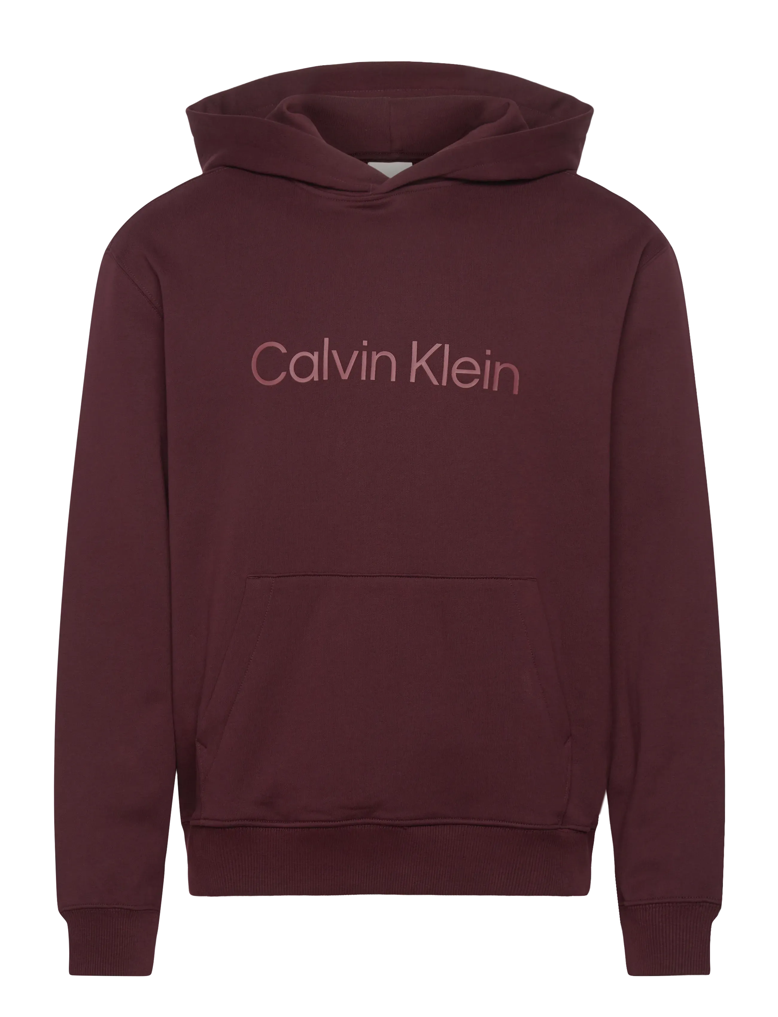 Calvin Klein LS EU STANDARD LOGO 350TERRY PO - Calvin Klein - MOROCCAN BROWN / burgundy