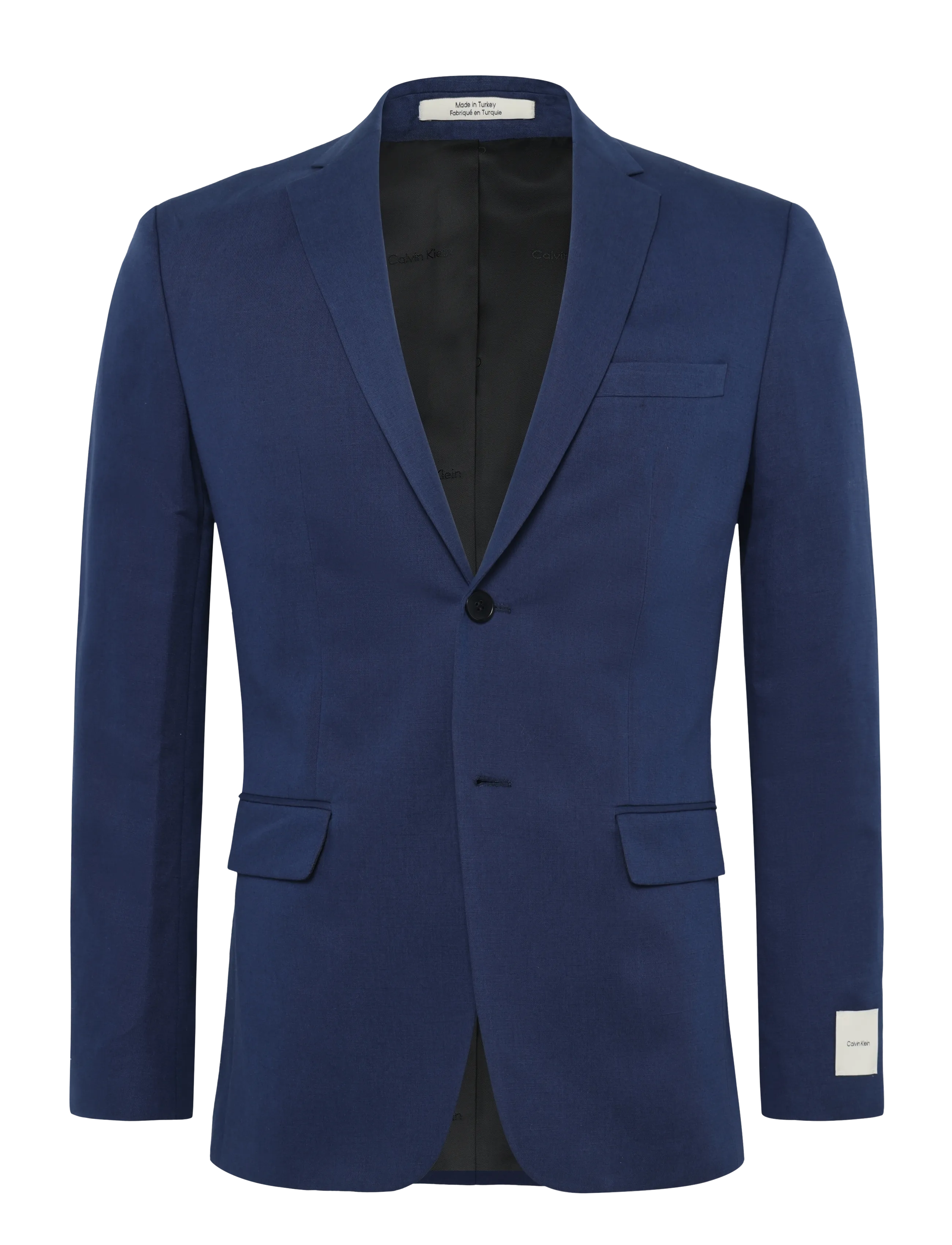 Calvin Klein LS LINEN BLEND SLIM BLAZER - Suits & Blazers - BLUE NIGHTS / navy