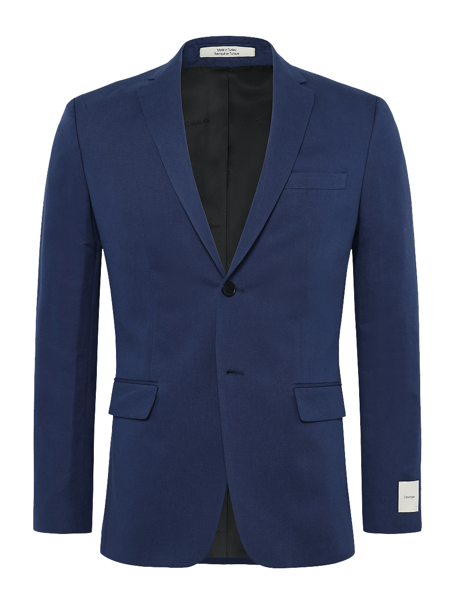 Calvin Klein - LS LINEN BLEND SLIM BLAZER - single breasted blazers - blue nights - 1