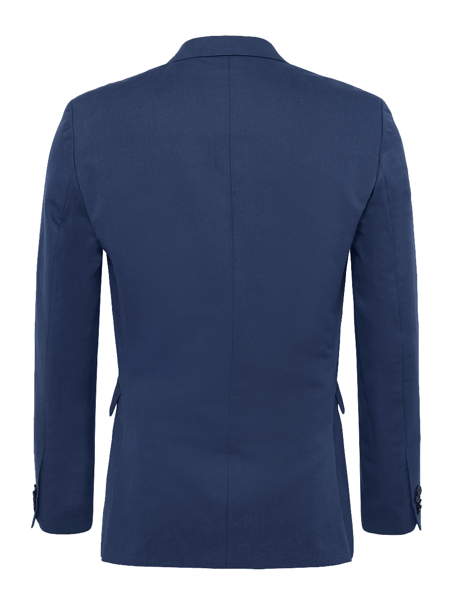 Calvin Klein - LS LINEN BLEND SLIM BLAZER - single breasted blazers - blue nights - 2