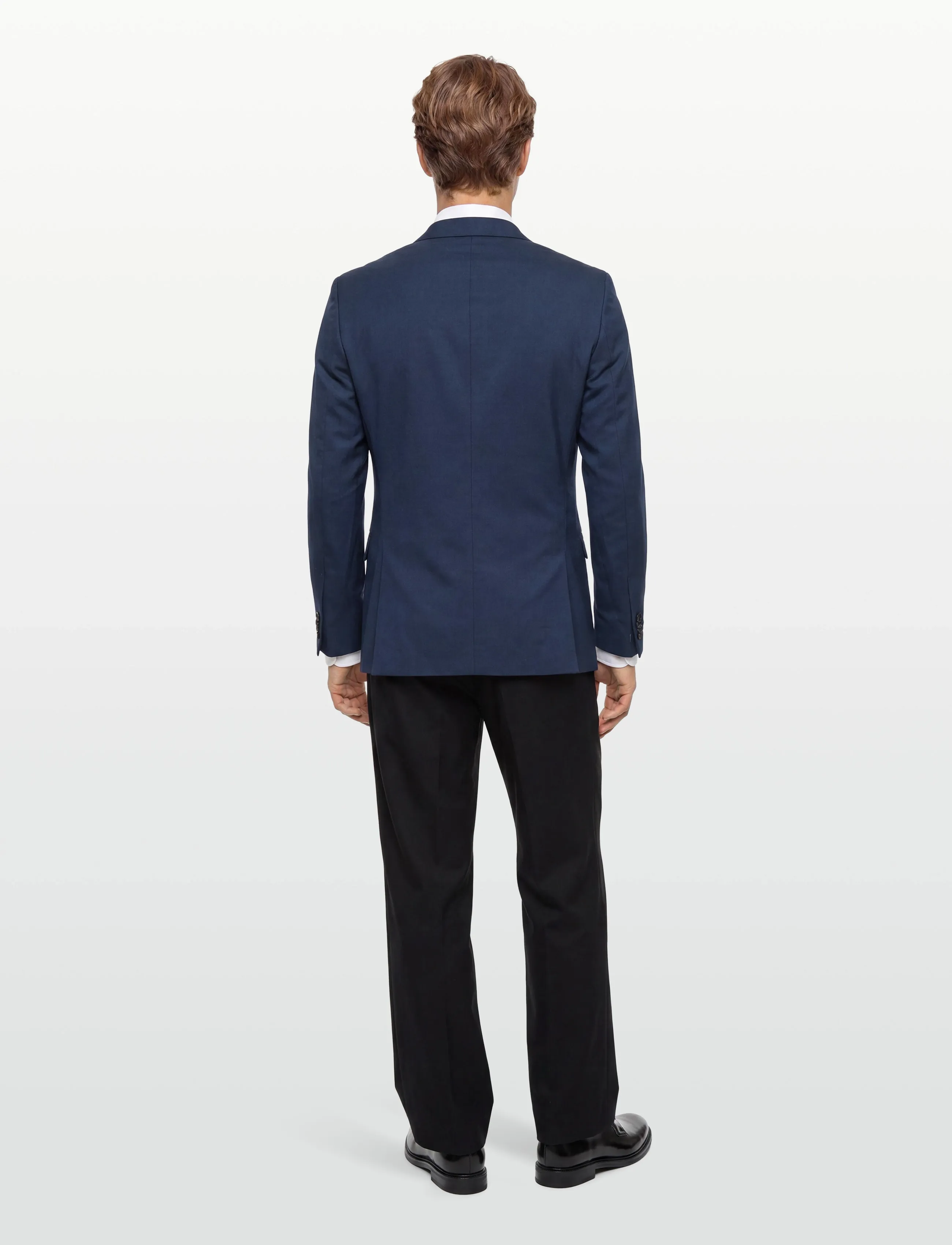Calvin Klein - LS LINEN BLEND SLIM BLAZER - Ühe rinnatisega pintsakud - blue nights - 4