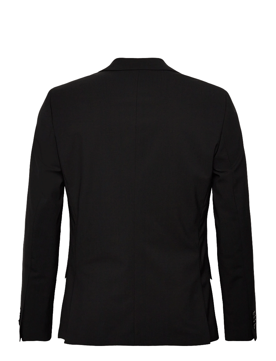 Calvin Klein - LS ITALIAN WL BLEND SLIM BLAZER - enkeltradede blazere - black - 2