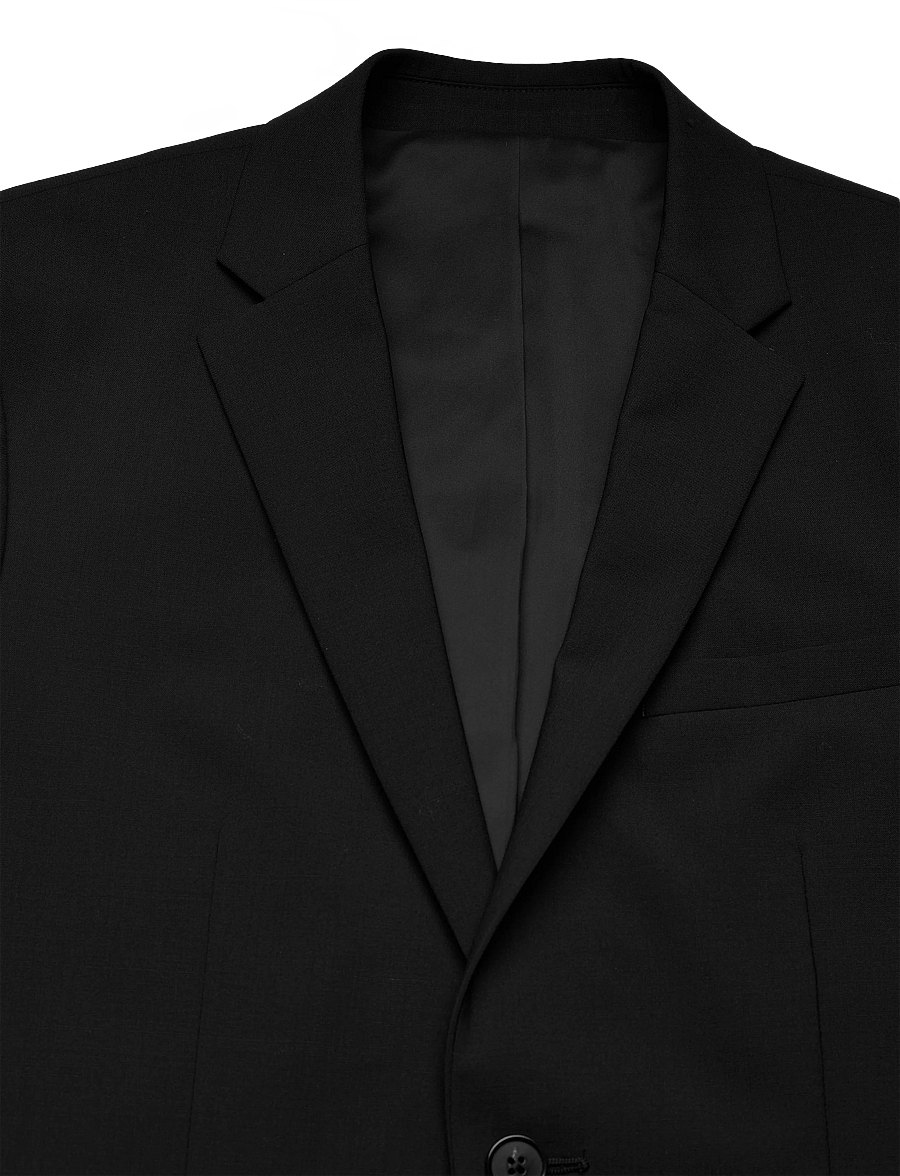 Calvin Klein - LS ITALIAN WL BLEND SLIM BLAZER - enkeltradede blazere - black - 3