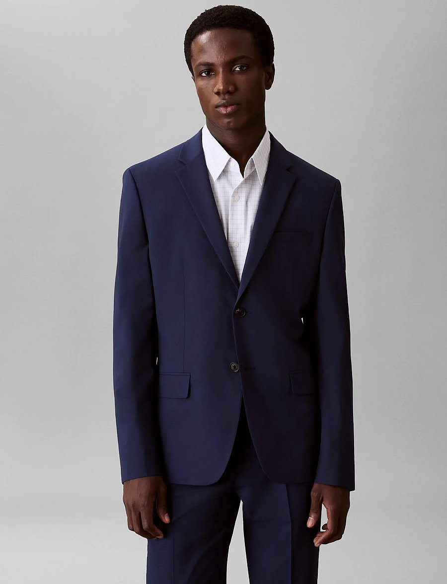 Calvin Klein - LS ITALIAN WL BLEND SLIM BLAZER - einreiher - ink - 4