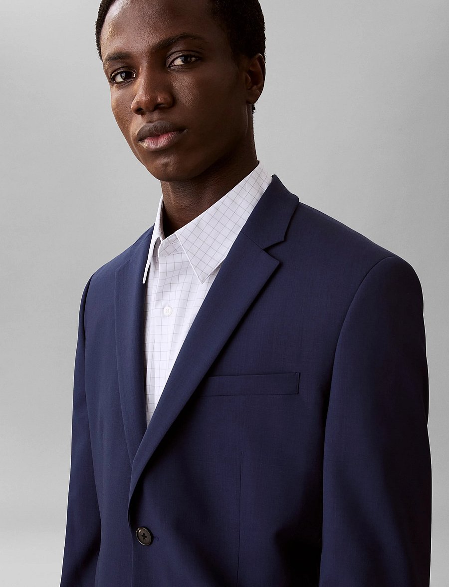 Calvin Klein - LS ITALIAN WL BLEND SLIM BLAZER - einreiher - ink - 5
