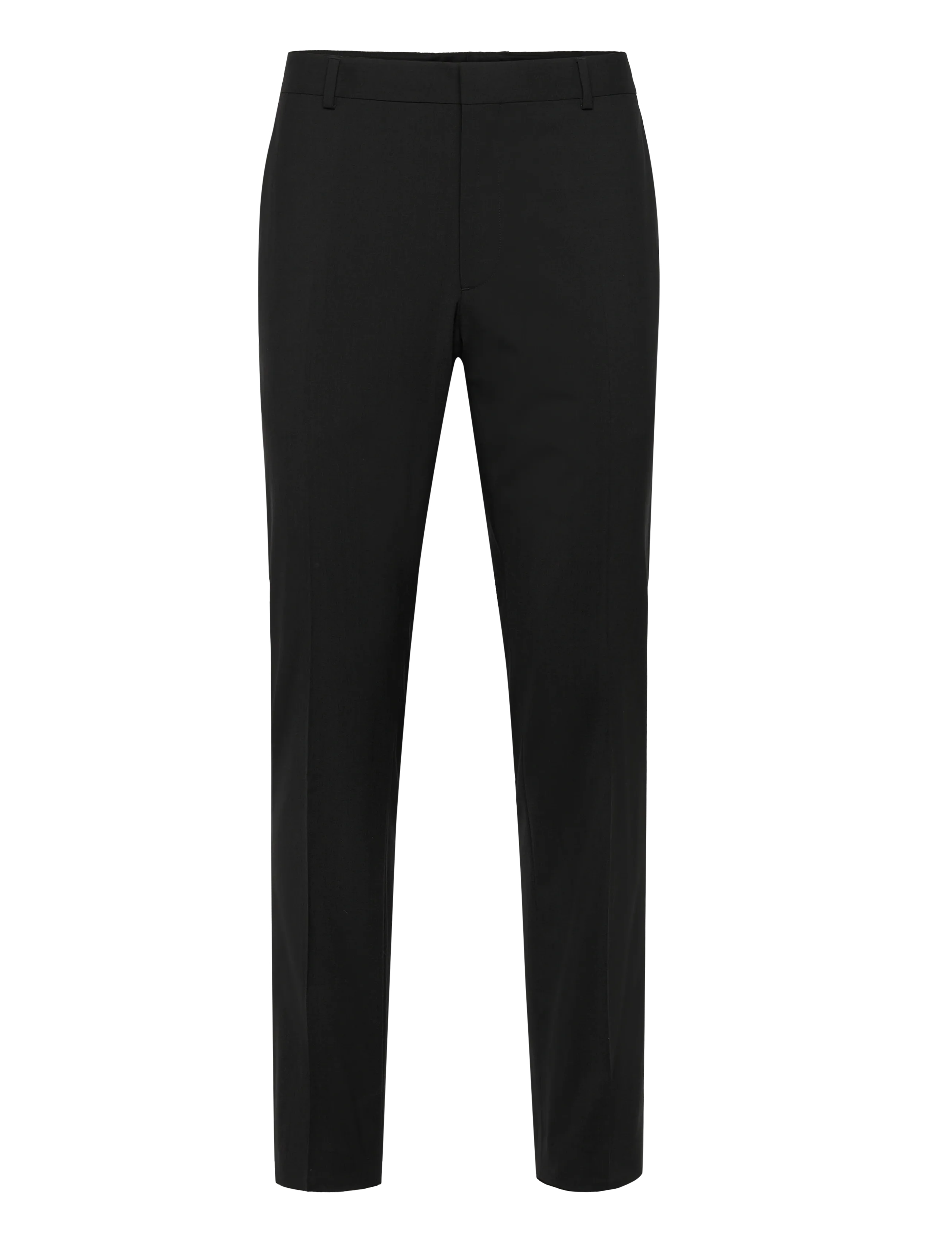 Calvin Klein ITALIAN WOOL BLEND SLIM TROUSER - Hosen - BLACK / black