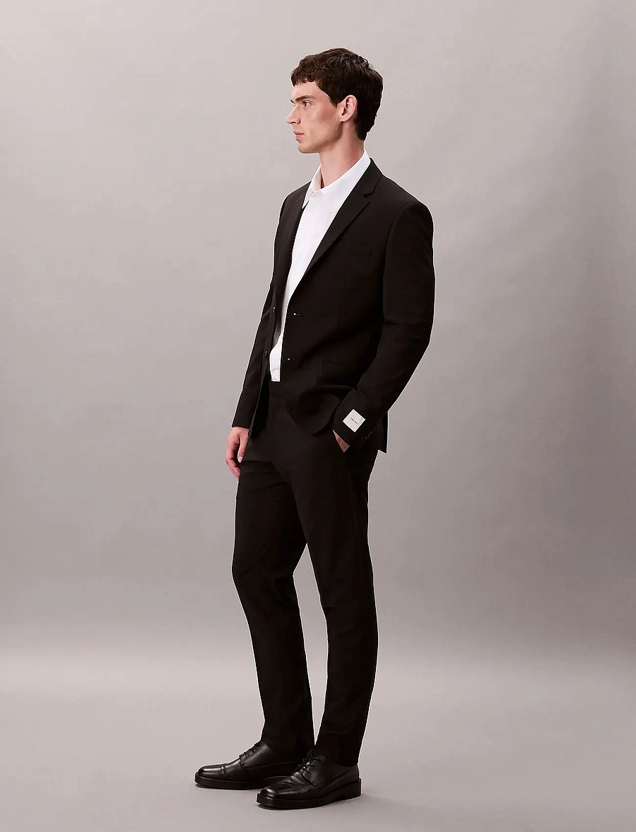 Calvin Klein - ITALIAN WOOL BLEND SLIM TROUSER - anzugshosen - black - 3