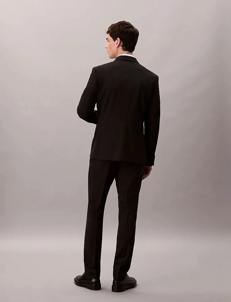 Calvin Klein - ITALIAN WOOL BLEND SLIM TROUSER - habitbukser - black - 5