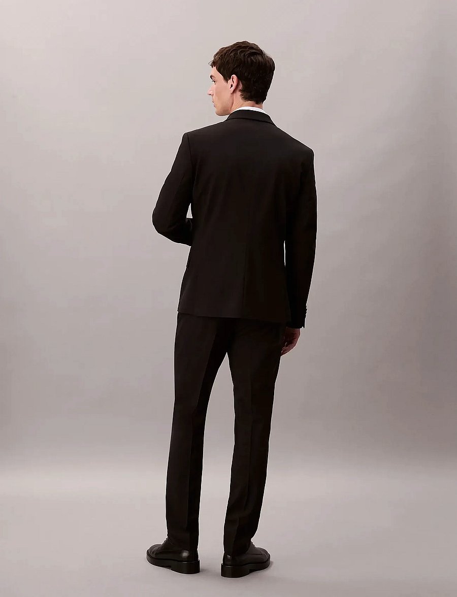 Calvin Klein - ITALIAN WOOL BLEND SLIM TROUSER - anzugshosen - black - 5