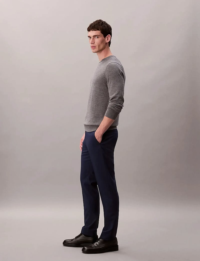 Calvin Klein - ITALIAN WOOL BLEND SLIM TROUSER - Ülikonnapüksid - ink - 3