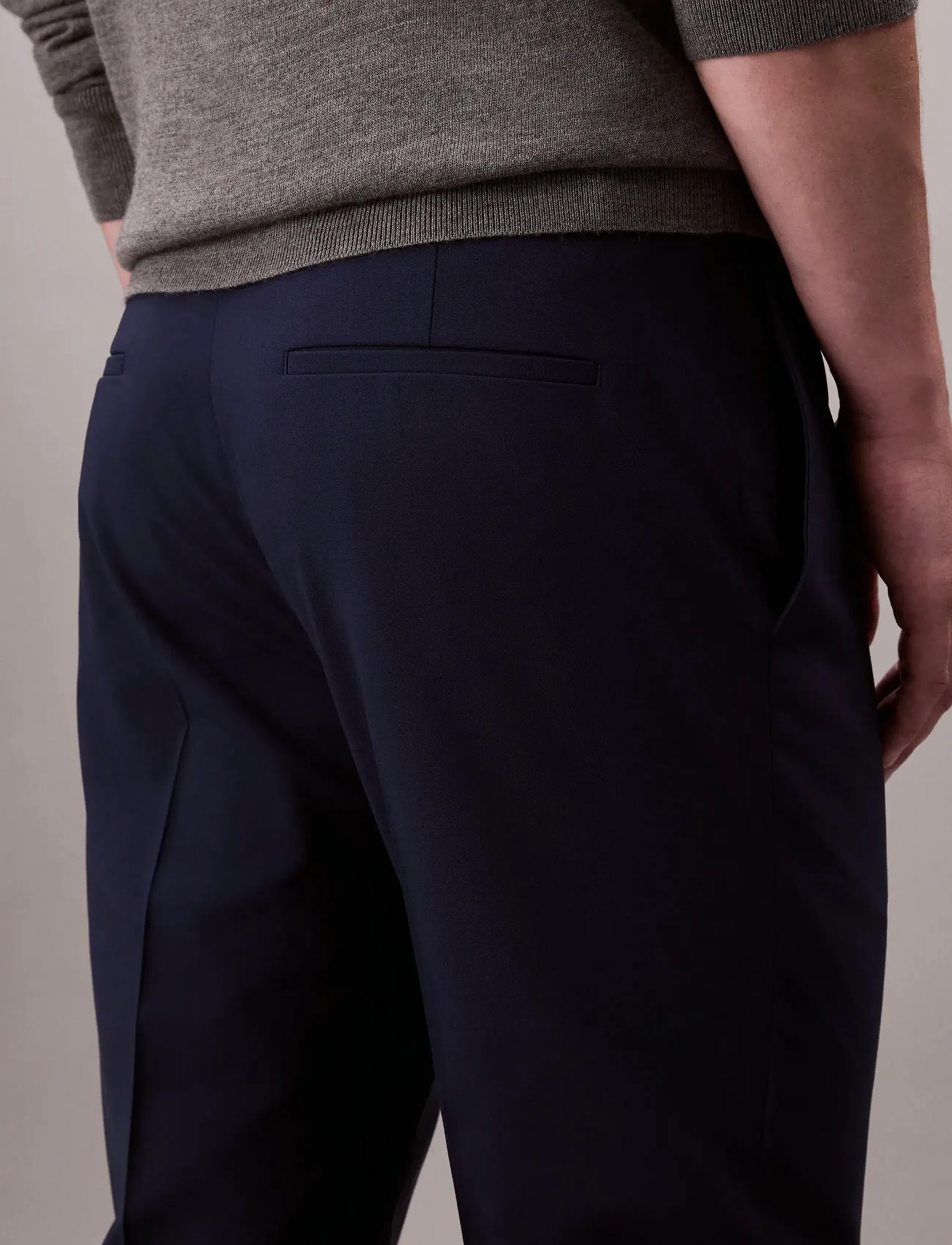 Calvin Klein - ITALIAN WOOL BLEND SLIM TROUSER - kostymbyxor - ink - 5