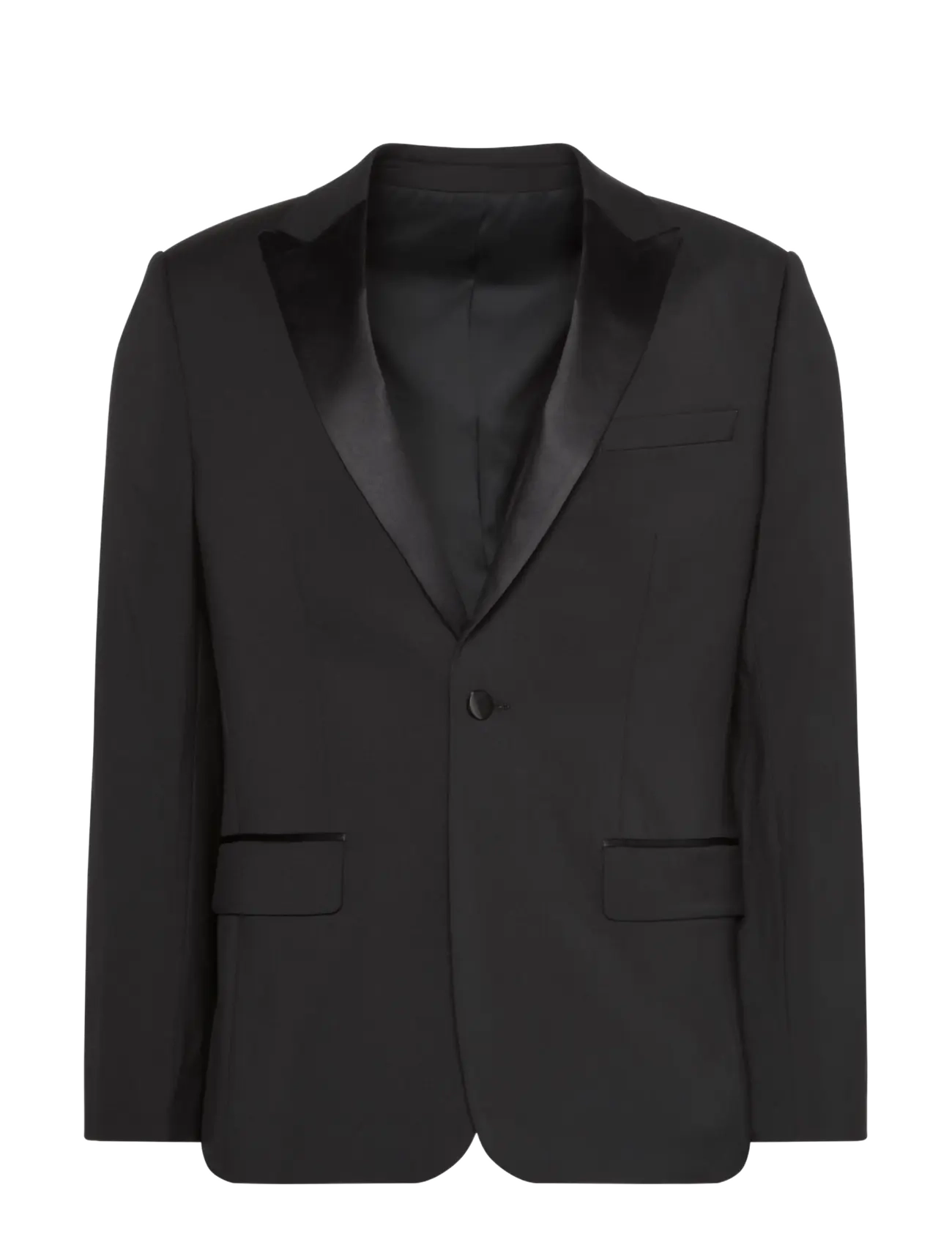Calvin Klein LS TUXEDO ITALIAN WL SLM BLZR - Jakkesæt & Blazere - BLACK / black