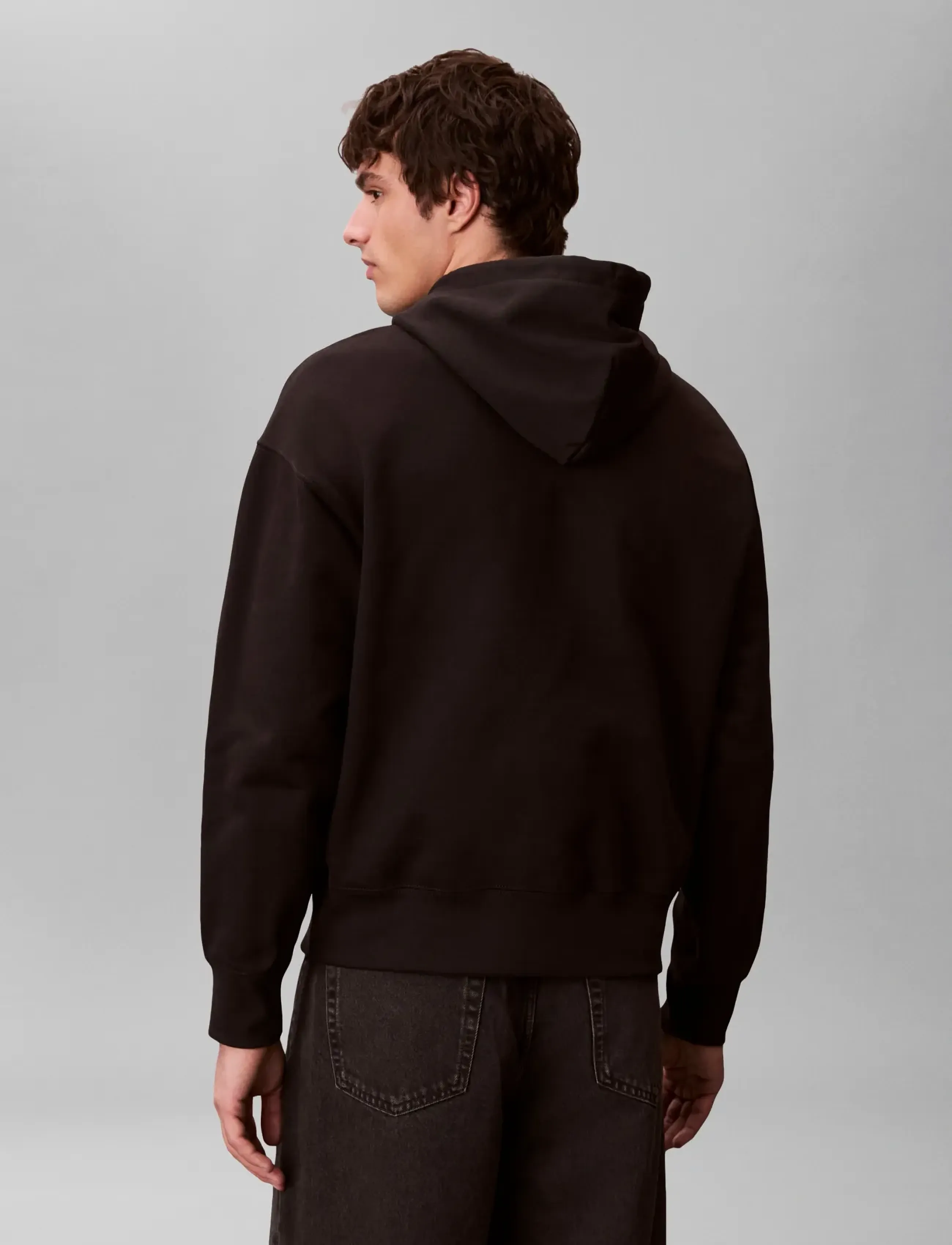 Calvin Klein - HVY WEIGHT TERRY CK EMBLEM HOODI - hoodies - black - 2