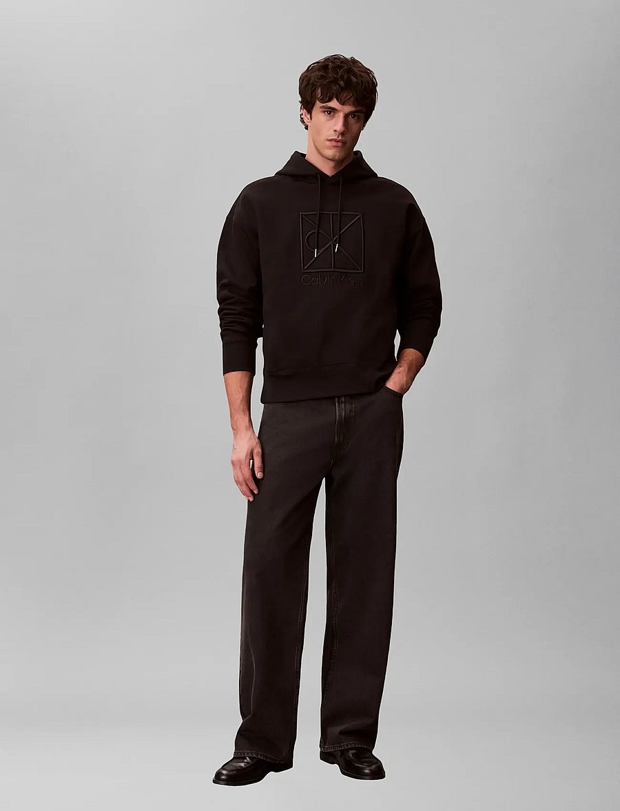 Calvin Klein - HVY WEIGHT TERRY CK EMBLEM HOODI - hættetrøjer - black - 3