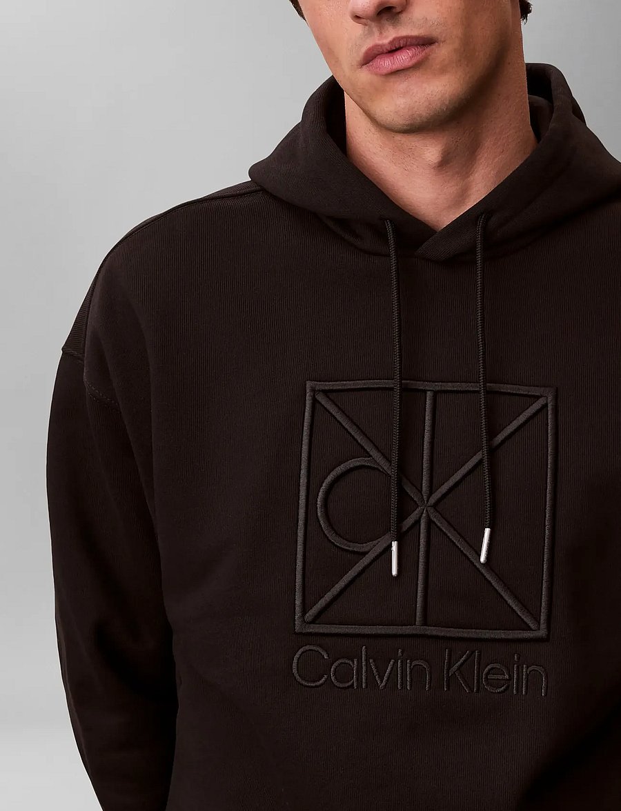 Calvin Klein - HVY WEIGHT TERRY CK EMBLEM HOODI - hættetrøjer - black - 5