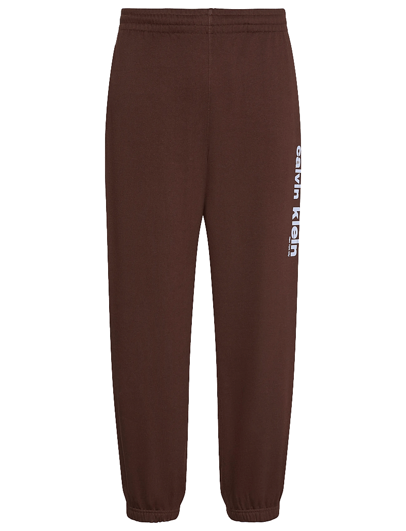 Calvin Klein - RETRO GRAPHIC JOGGER - vabaajapüksid - rich brown - 1