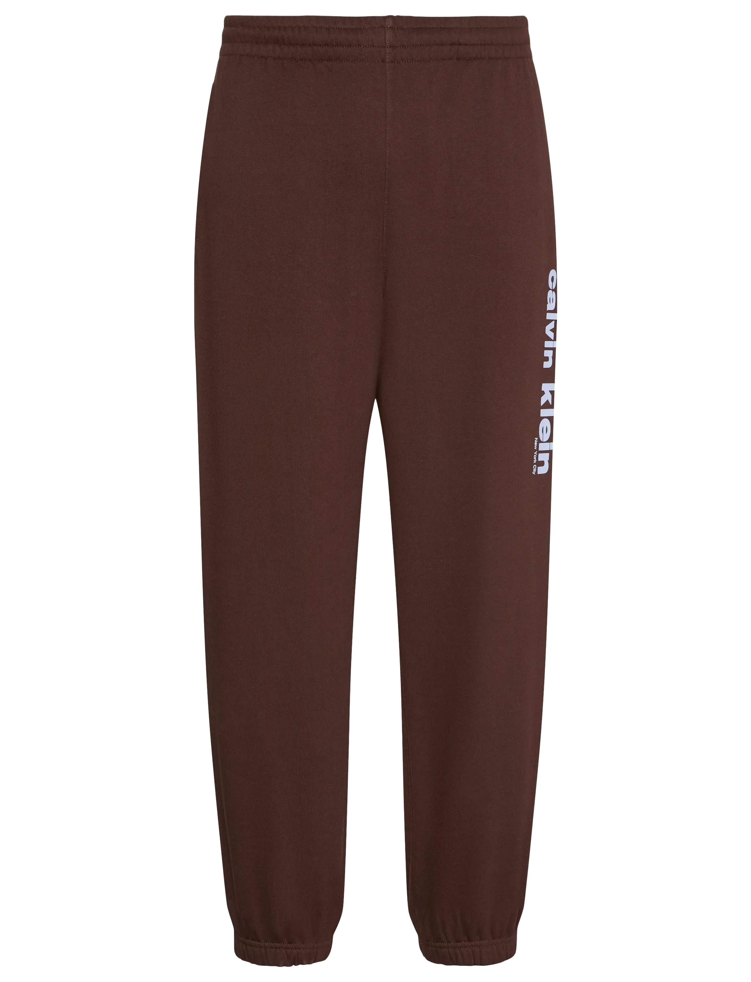Calvin Klein RETRO GRAPHIC JOGGER - Collegehousut - RICH BROWN / brown