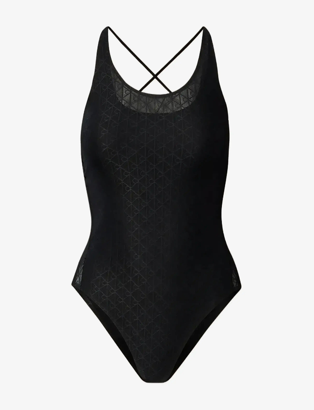 Calvin Klein - MONOGRAM MESH BODYSUIT - besondere anlässe - black - 1