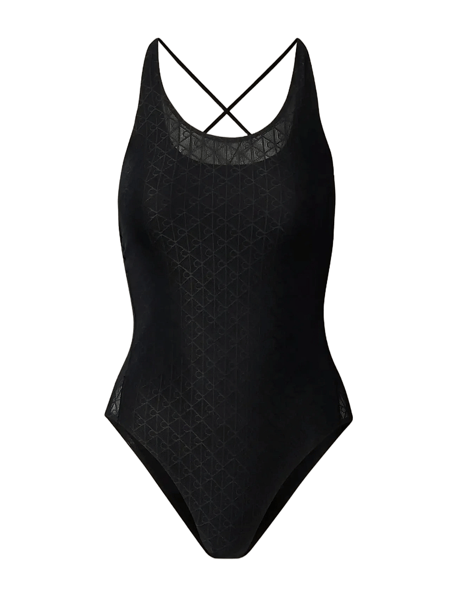 Calvin Klein - MONOGRAM MESH BODYSUIT - særlige begivenheder - black - 1