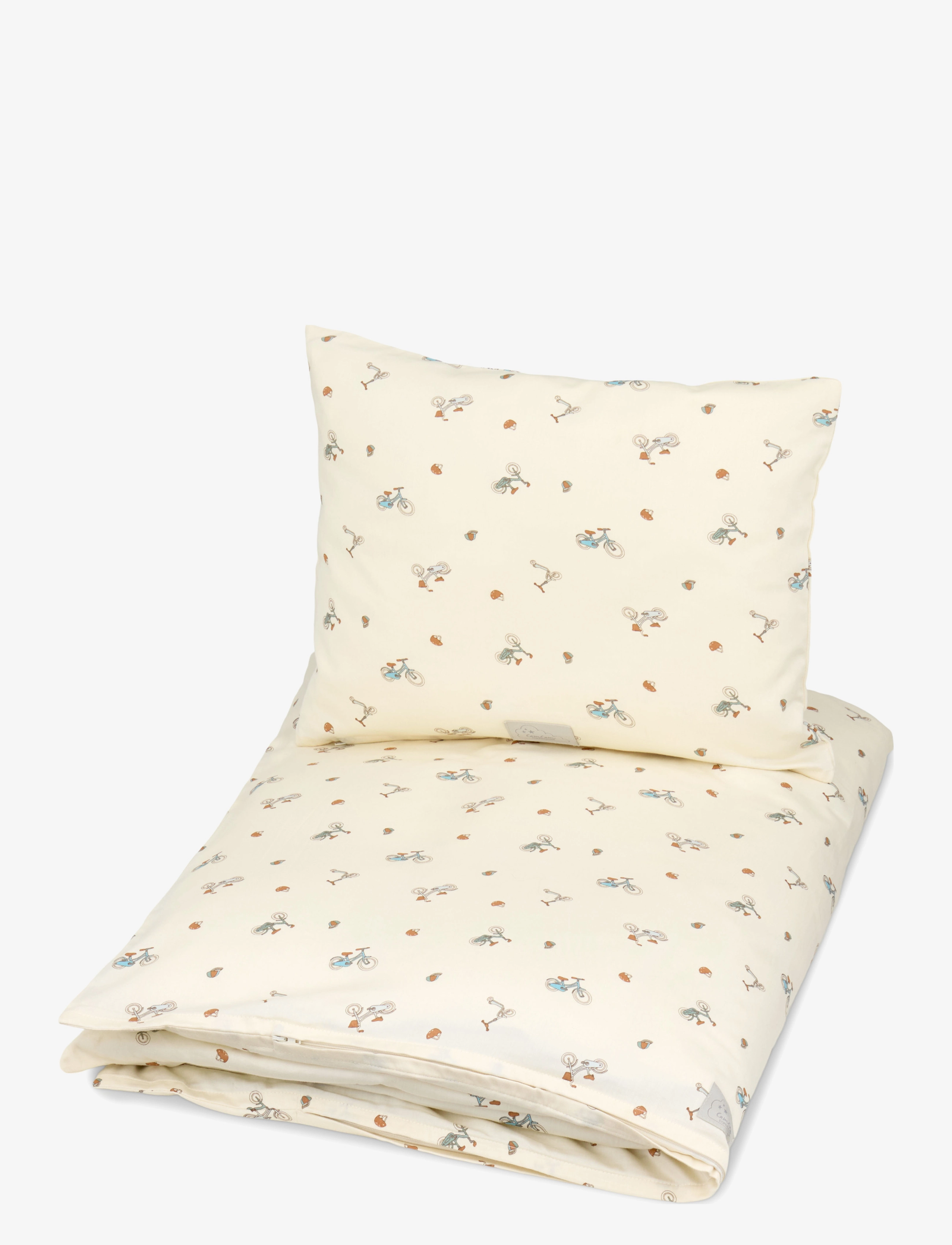 Cam Cam Copenhagen Bedding Set, Baby, 70x100cm - GOTS - Rowan - Bettwäsche - BICYCLES / cream