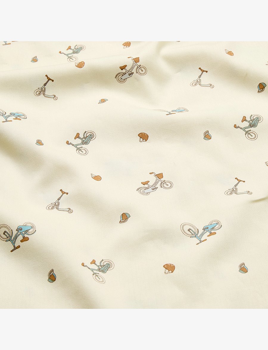 Cam Cam Copenhagen - Bedding Set, Baby, 70x100cm - GOTS - Carousel - gultas veļas komplekti - bicycles - 2