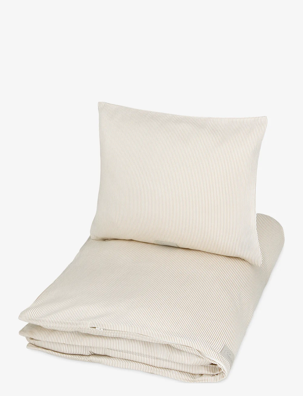 Cam Cam Copenhagen - Bedding Set, Baby, 70x100cm - GOTS - Carousel - sengesæt - classic stripes camel - 1