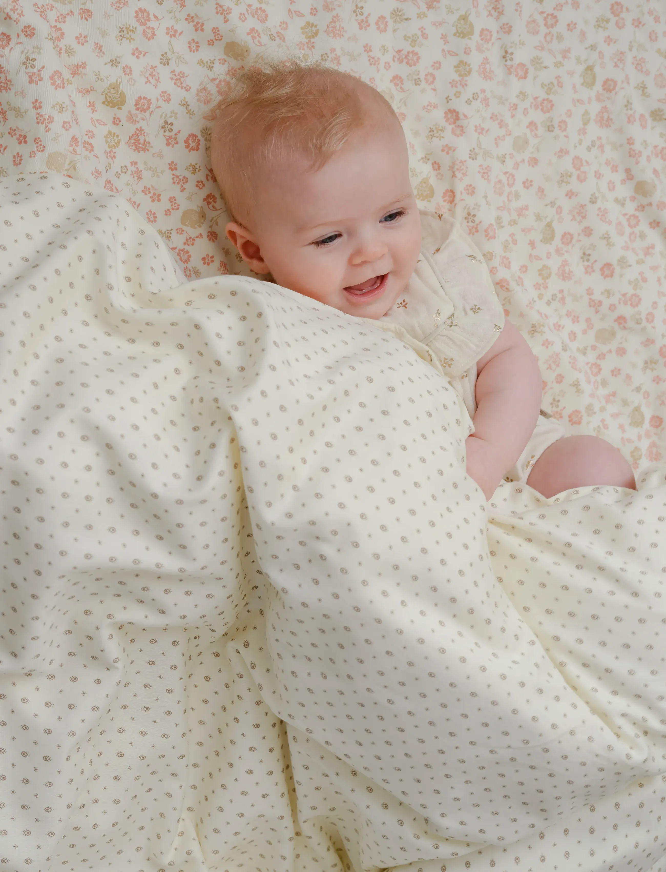 Cam Cam Copenhagen Bedding Set, Baby, 70x100cm - GOTS - Carousel - Sengetøj - ROWAN / cream