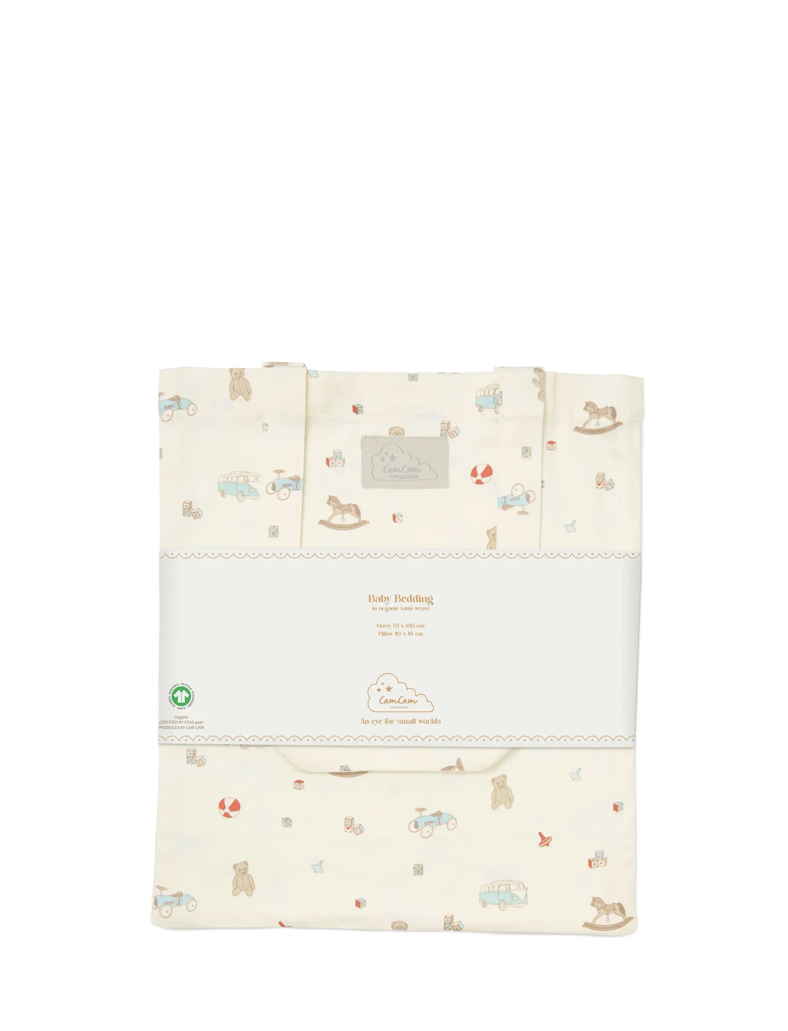 Cam Cam Copenhagen - Bedding Set, Baby, 70x100cm - GOTS - Carousel - voodiriiete komplektid - vintage toys - 2