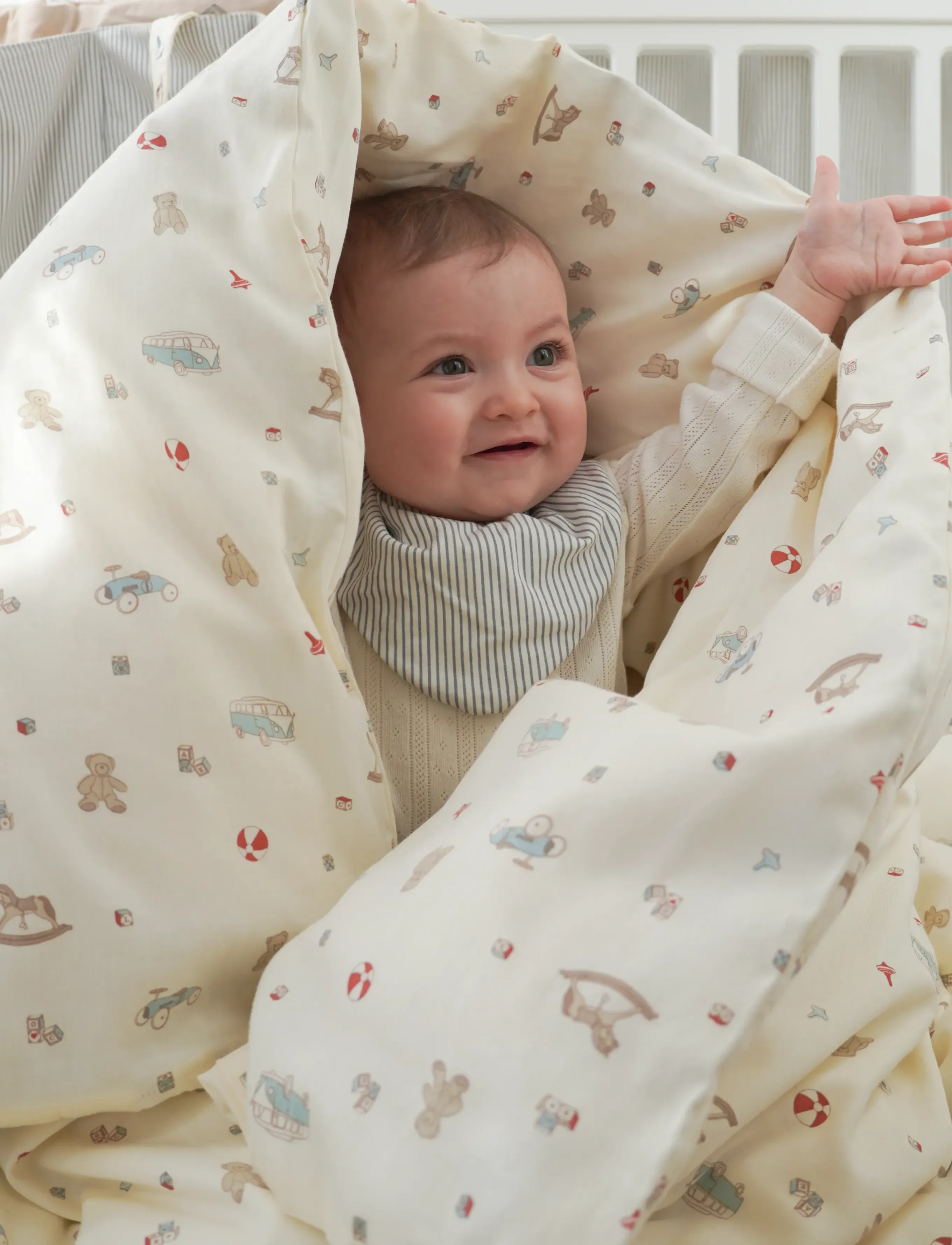 Cam Cam Copenhagen - Bedding Set, Baby, 70x100cm - GOTS - Carousel - voodiriiete komplektid - vintage toys - 3