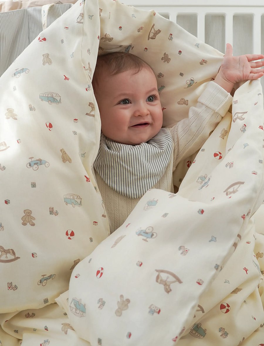 Cam Cam Copenhagen - Bedding Set, Baby, 70x100cm - GOTS - Carousel - voodiriiete komplektid - vintage toys - 3