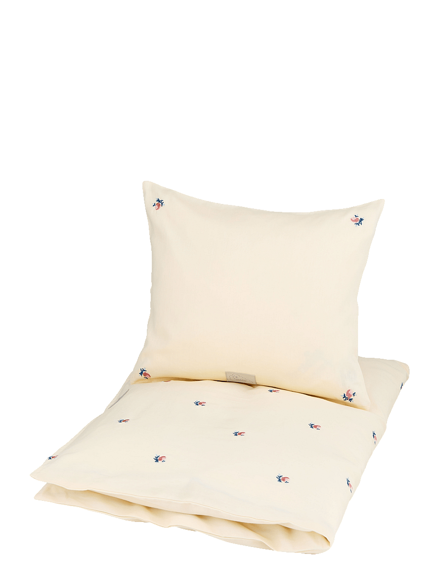 Cam Cam Copenhagen - Embroidered Baby Bedding Set, 70x100cm - GOTS - Vintage Toys - parures de lit - berries - 1