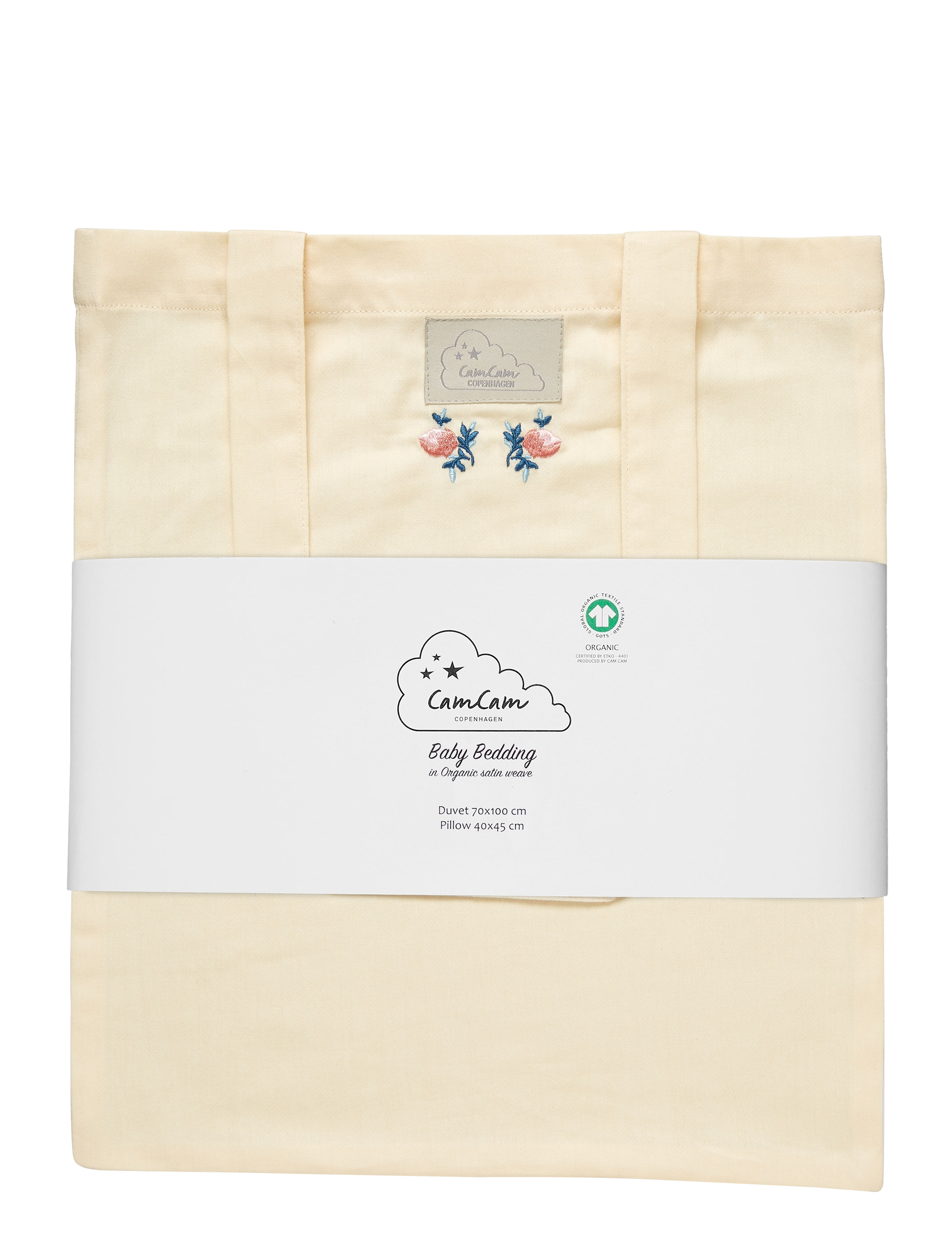 Cam Cam Copenhagen - Embroidered Baby Bedding Set, 70x100cm - GOTS - Vintage Toys - parures de lit - berries - 3