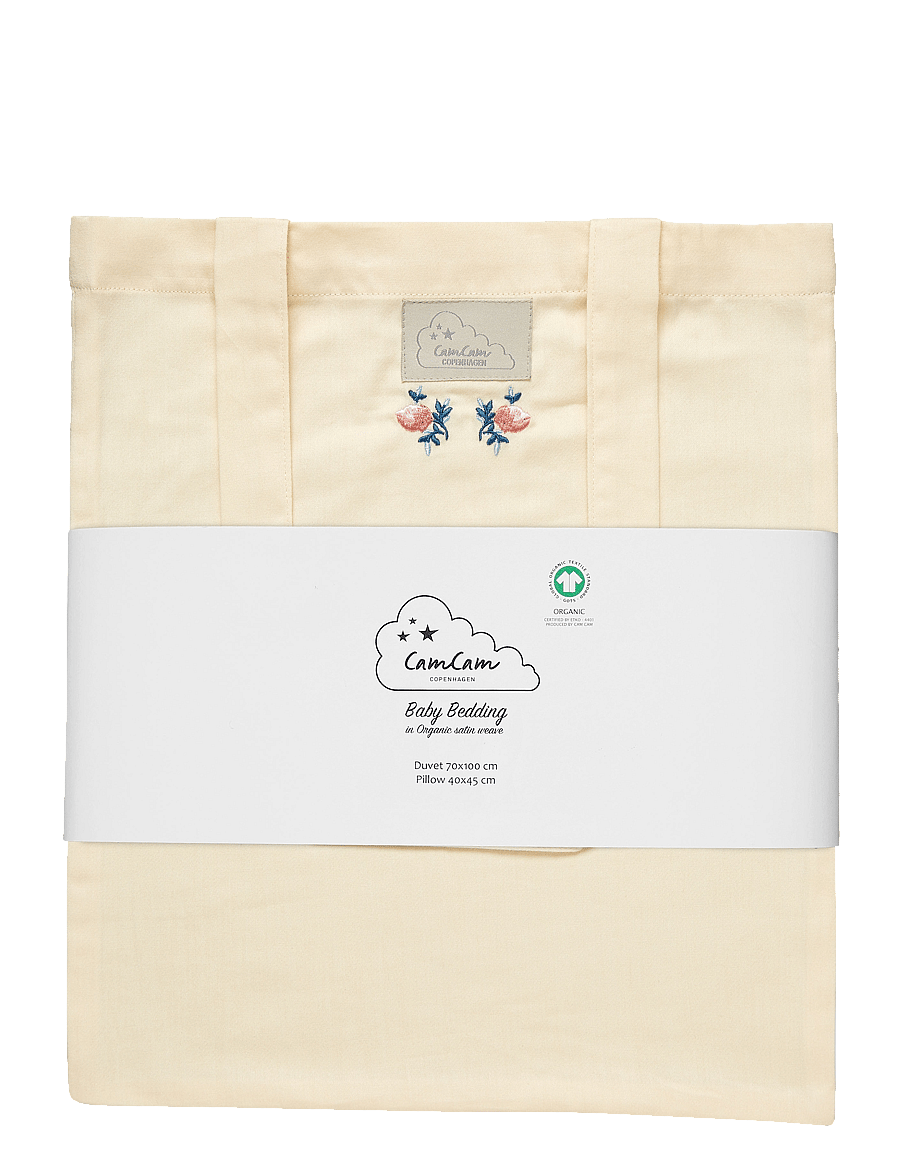 Cam Cam Copenhagen - Embroidered Baby Bedding Set, 70x100cm - GOTS - Vintage Toys - parures de lit - berries - 3