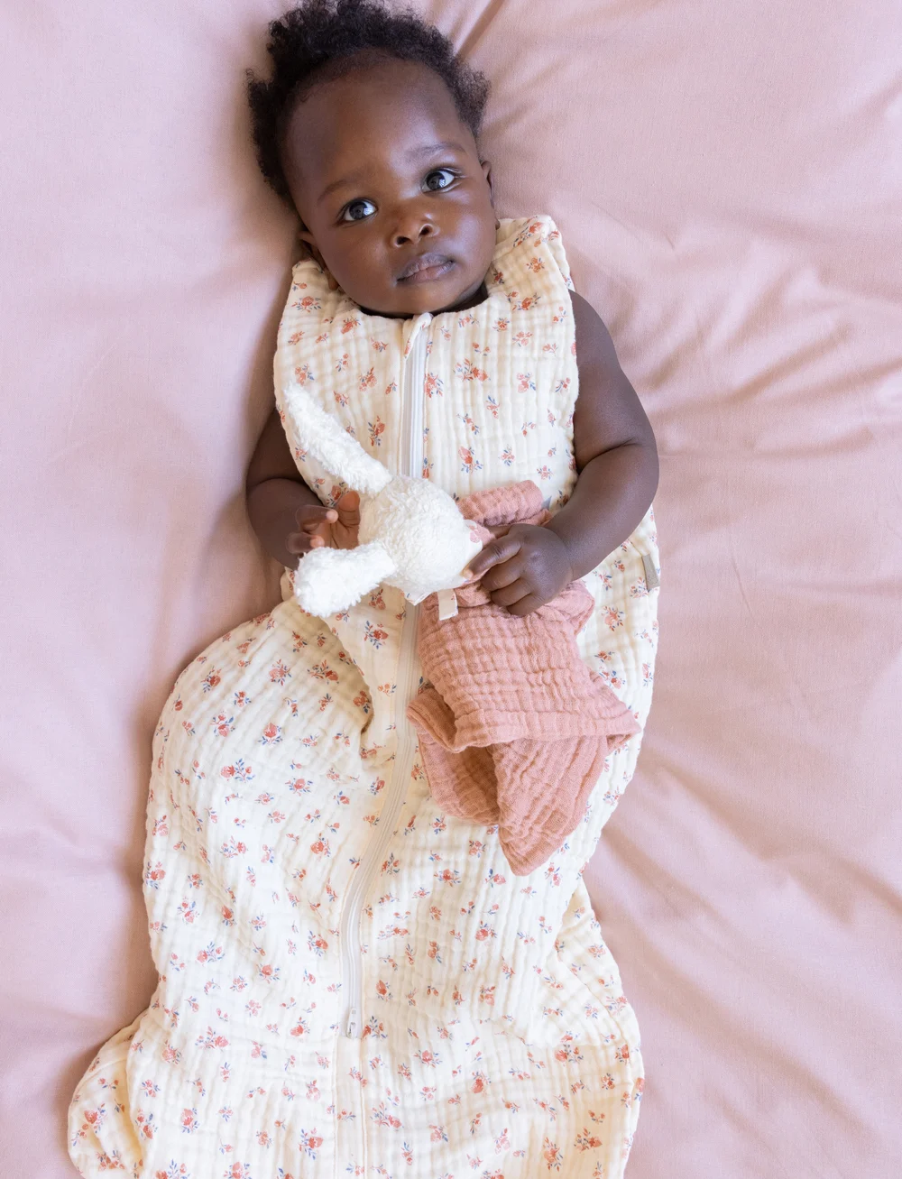 Cam Cam Copenhagen - Cuddle Cloth Bunny - OCS - Bows - kocyki - sorbet - 0