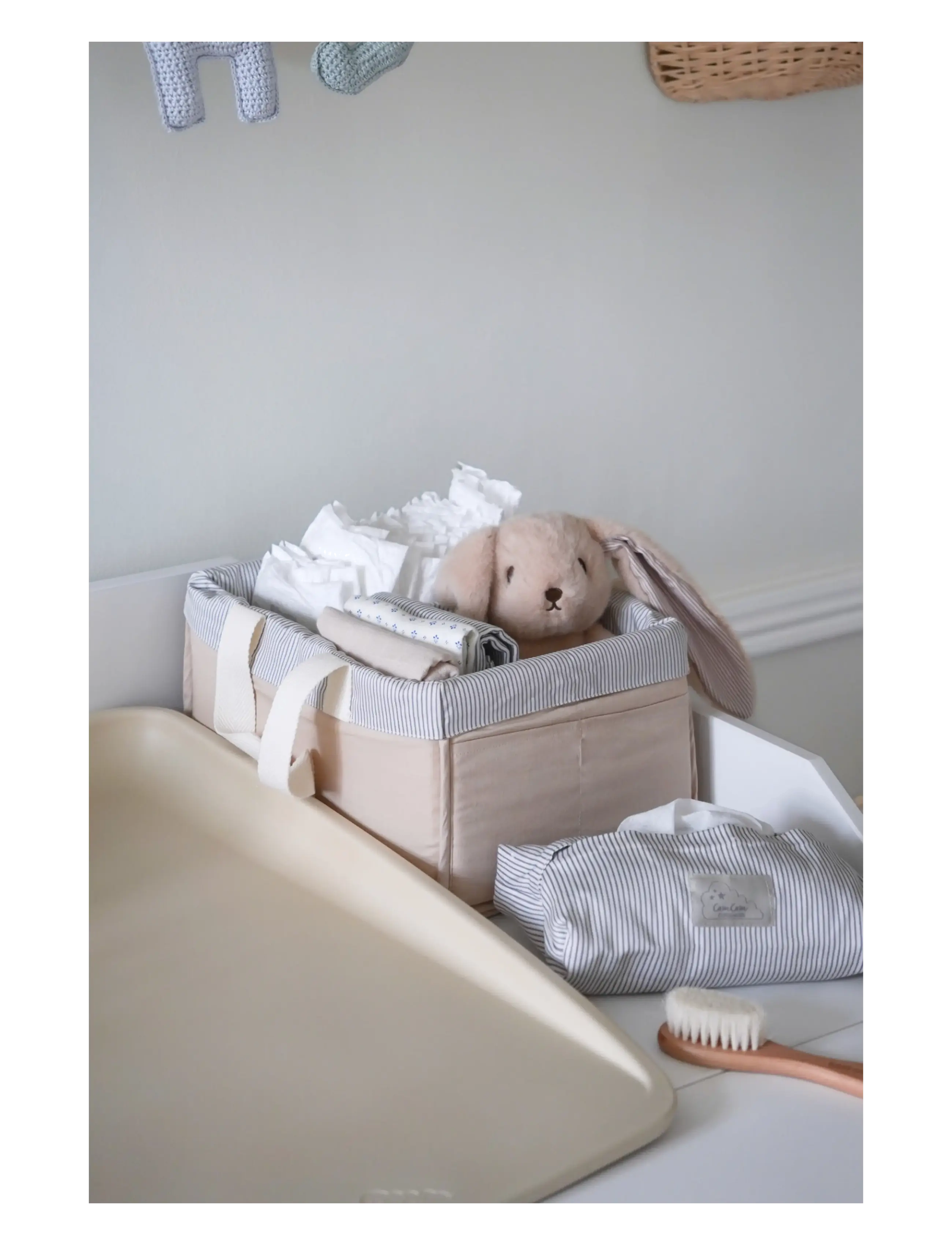 Cam Cam Copenhagen - Billie Bunny medium - Off-White/ Augusta - bamser - latte / classic stripes camel - 5